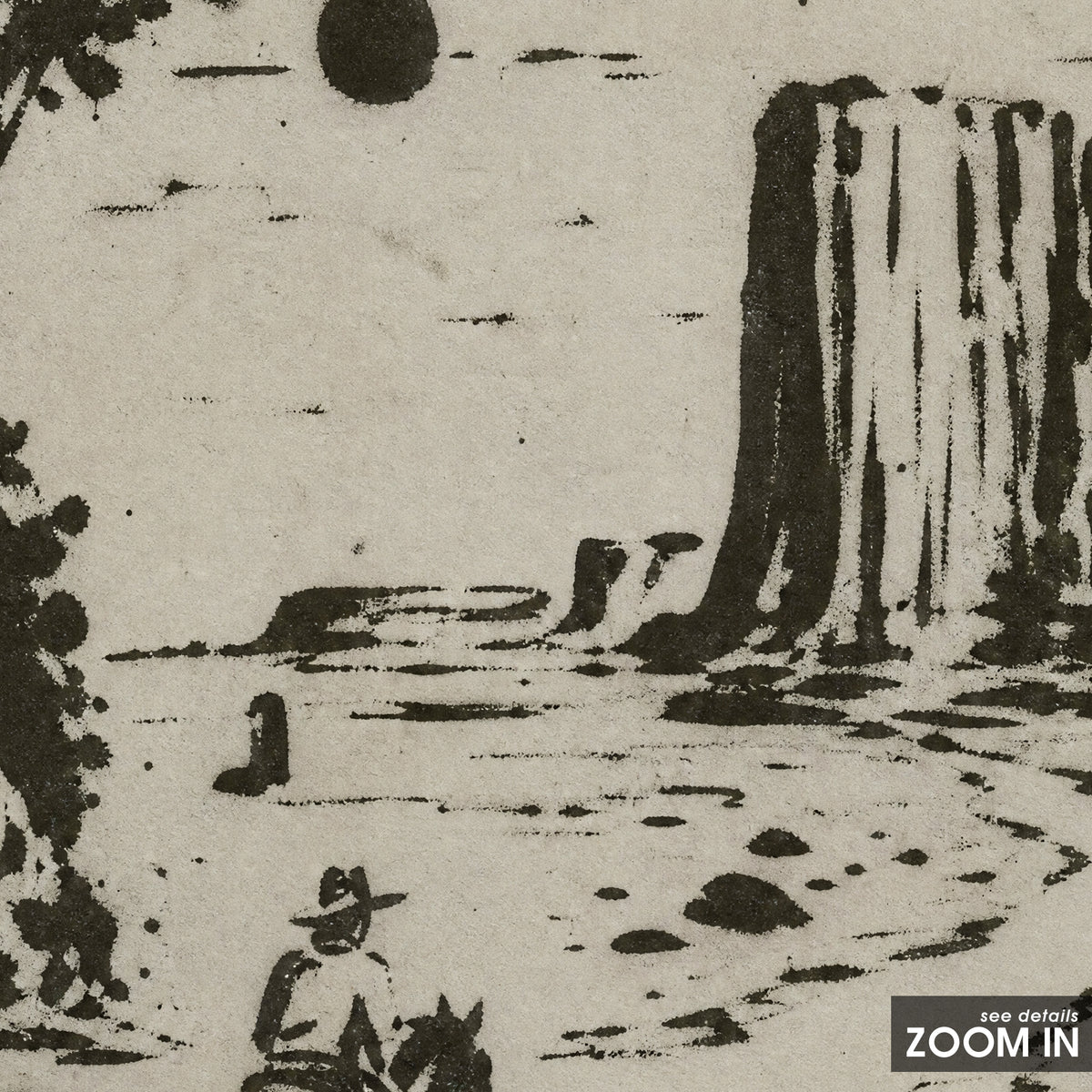 Desert Butte Trail artwork, close-up of the printed details