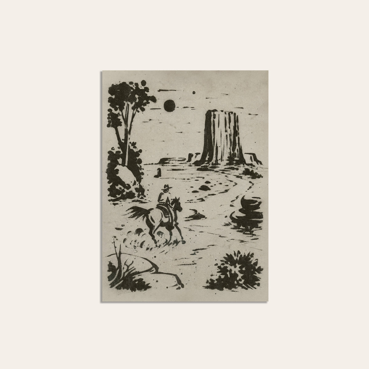 Desert Butte Trail unframed western art print