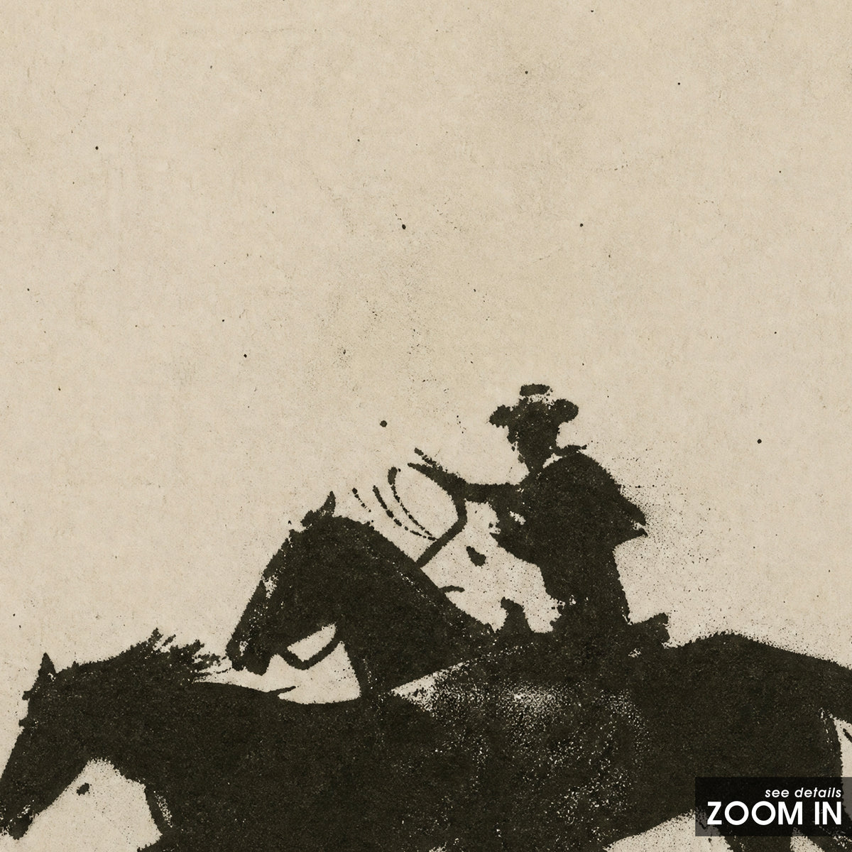 Race Across the Ridge artwork, close-up of the printed details