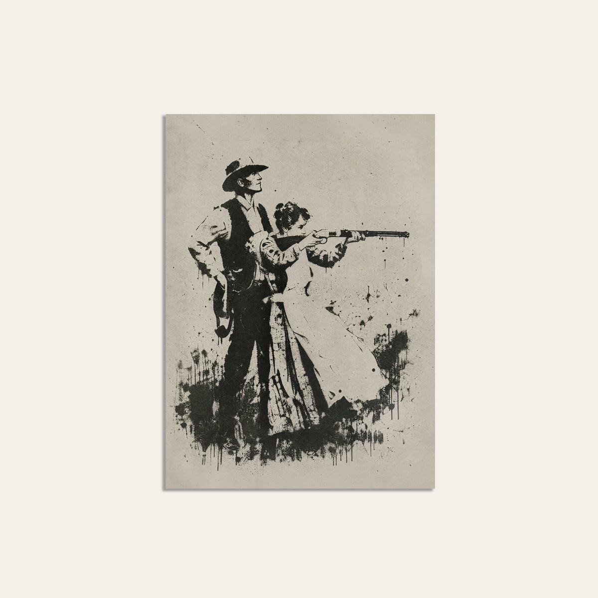 Range Partners unframed western art print