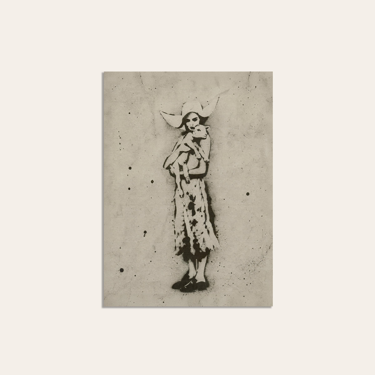 Hat and Bandana Cowgirl unframed western art print