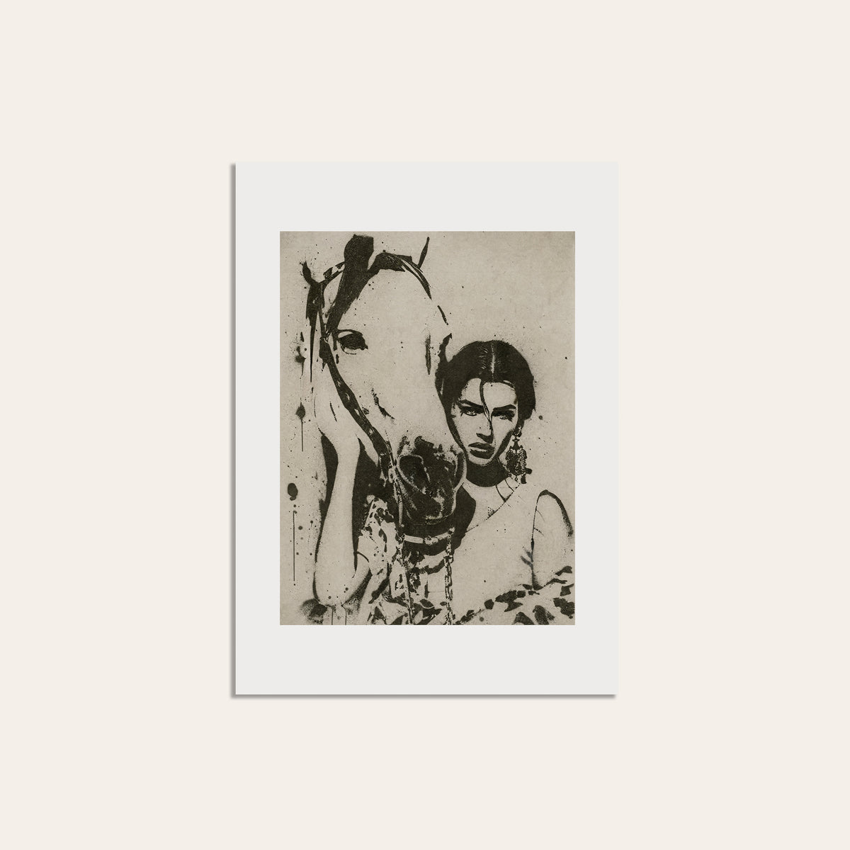 At the Horse Gate unframed western art print