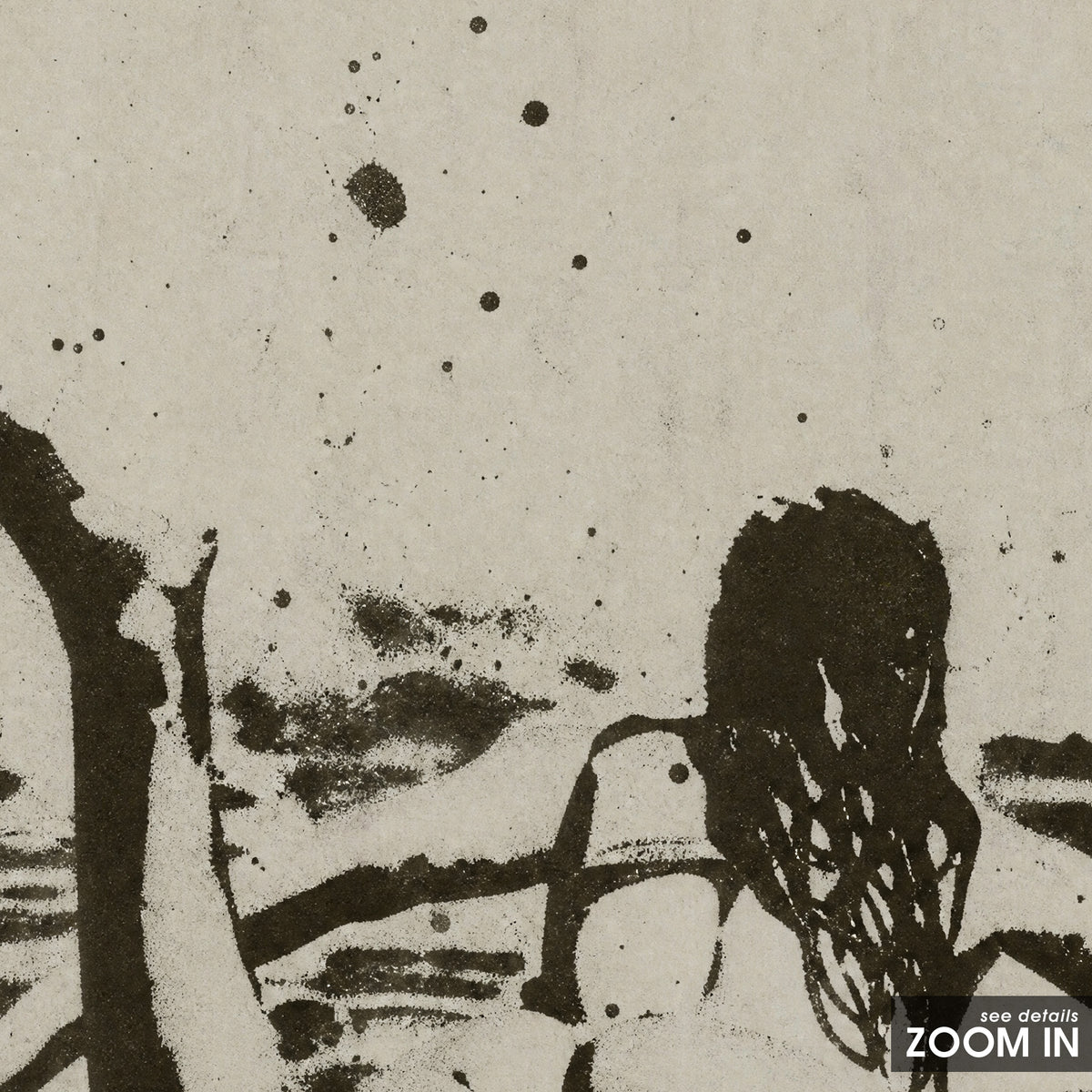 Seaside Figure Study artwork, close-up of the printed details