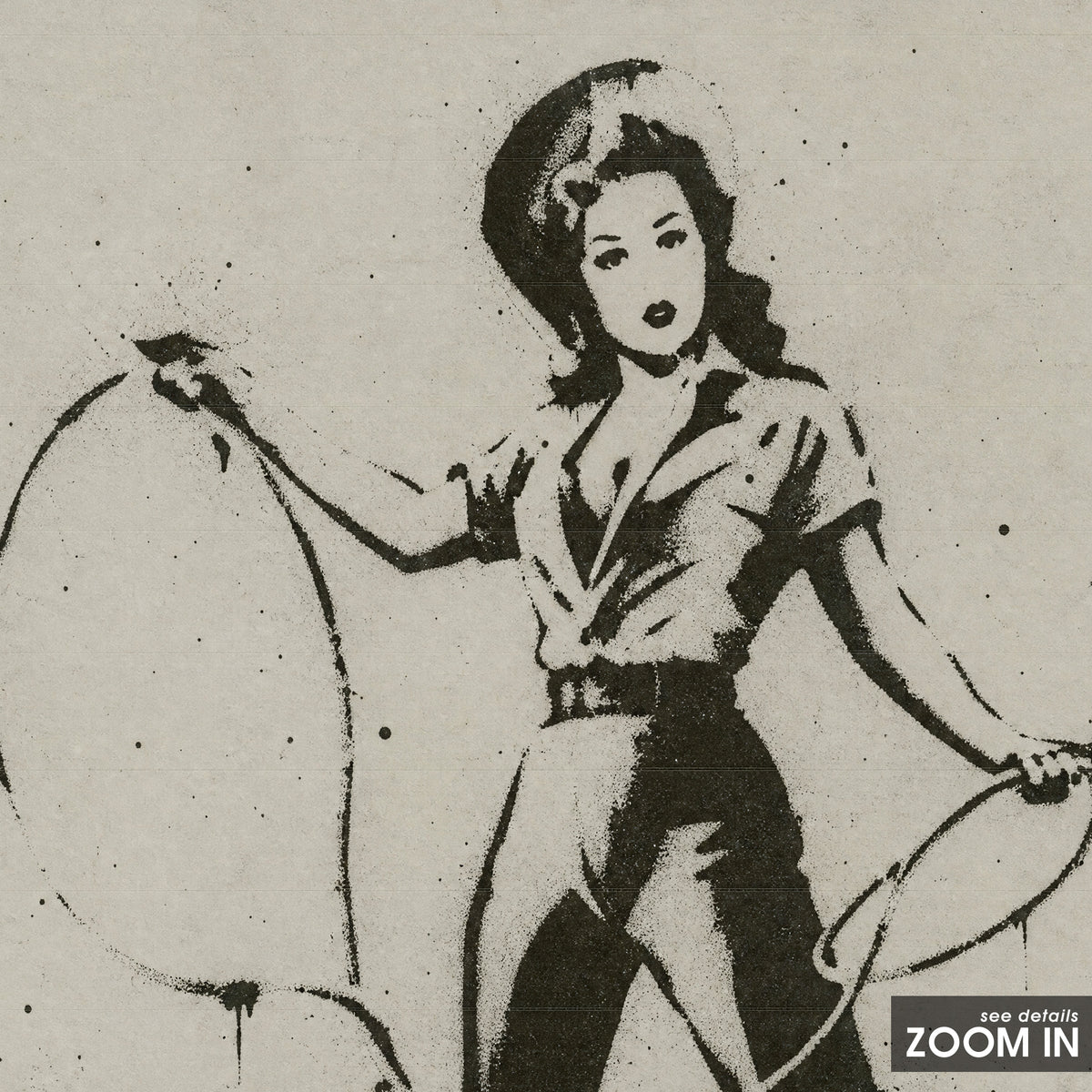 Lasso Practice artwork, close-up of the printed details