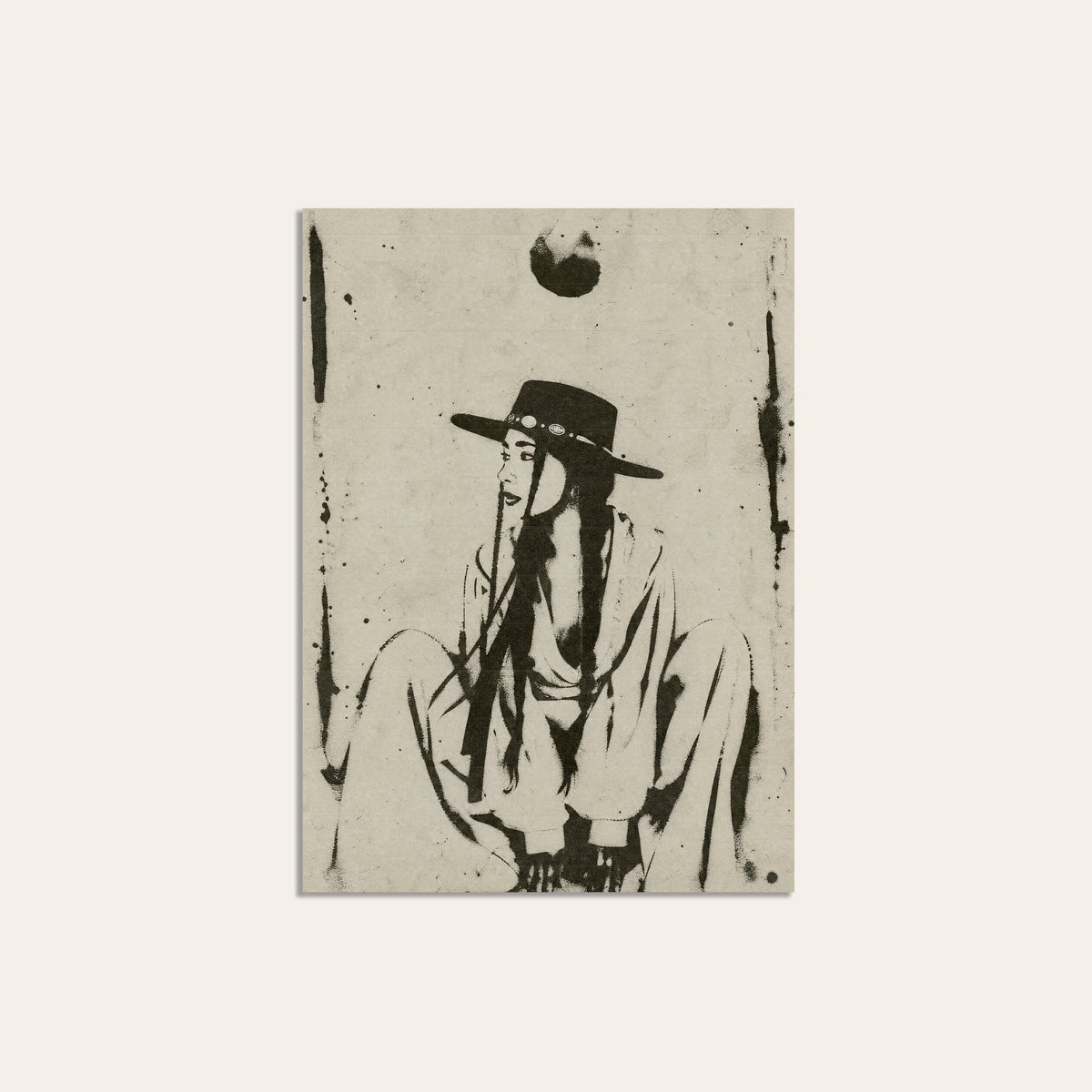 Off Duty Cowgirl unframed western art print