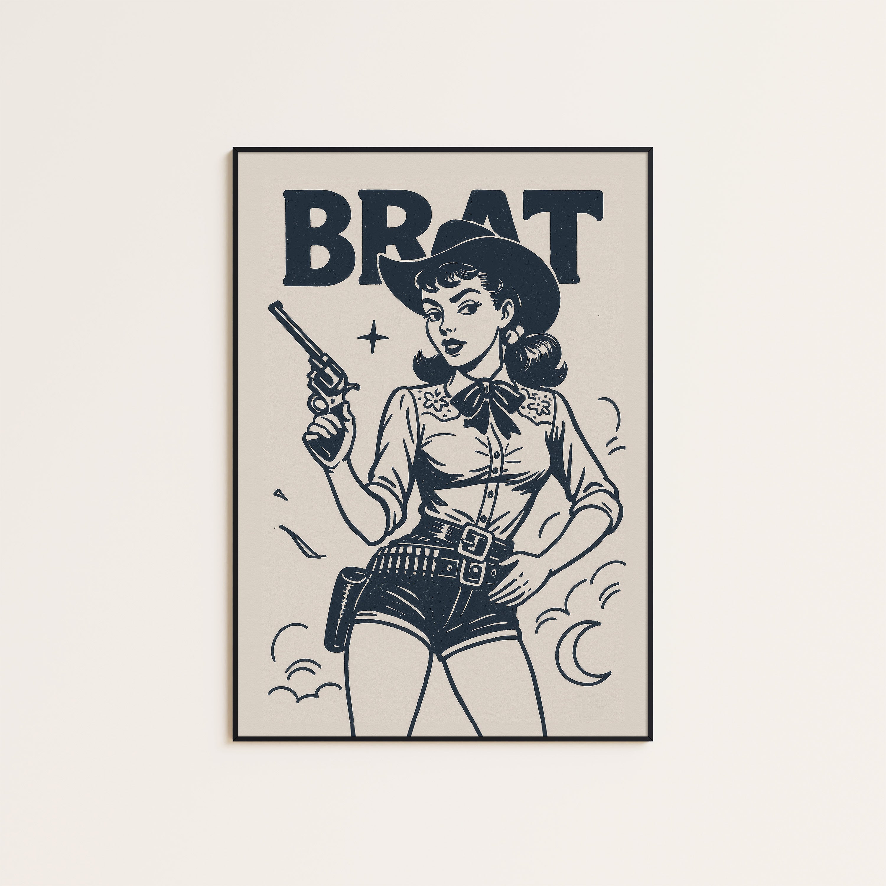Brat — Pistol Pin-Up Print – unframed poster