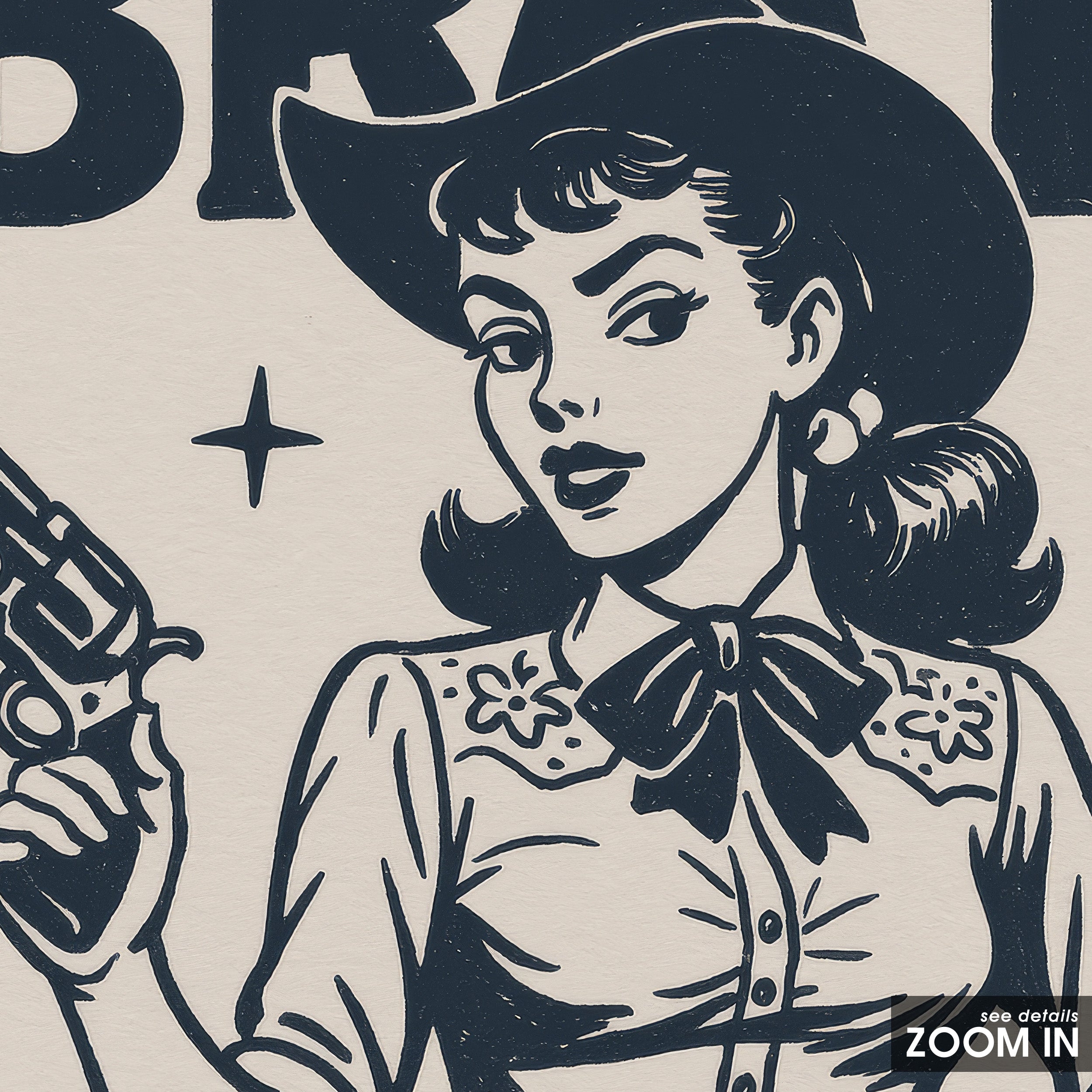 Brat — Pistol Pin-Up Print – in room setting