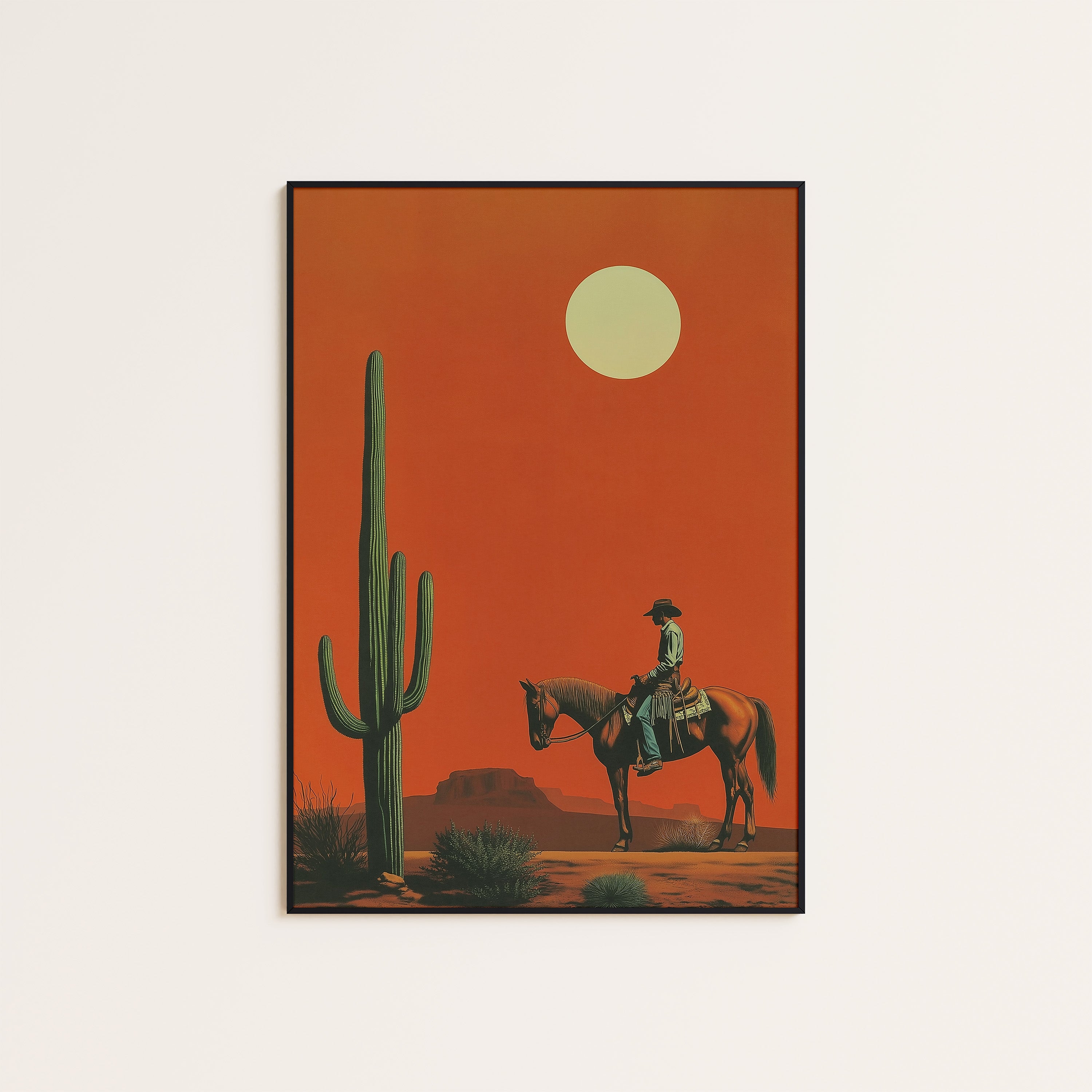 Rust Sky Rider — Desert Print – unframed poster
