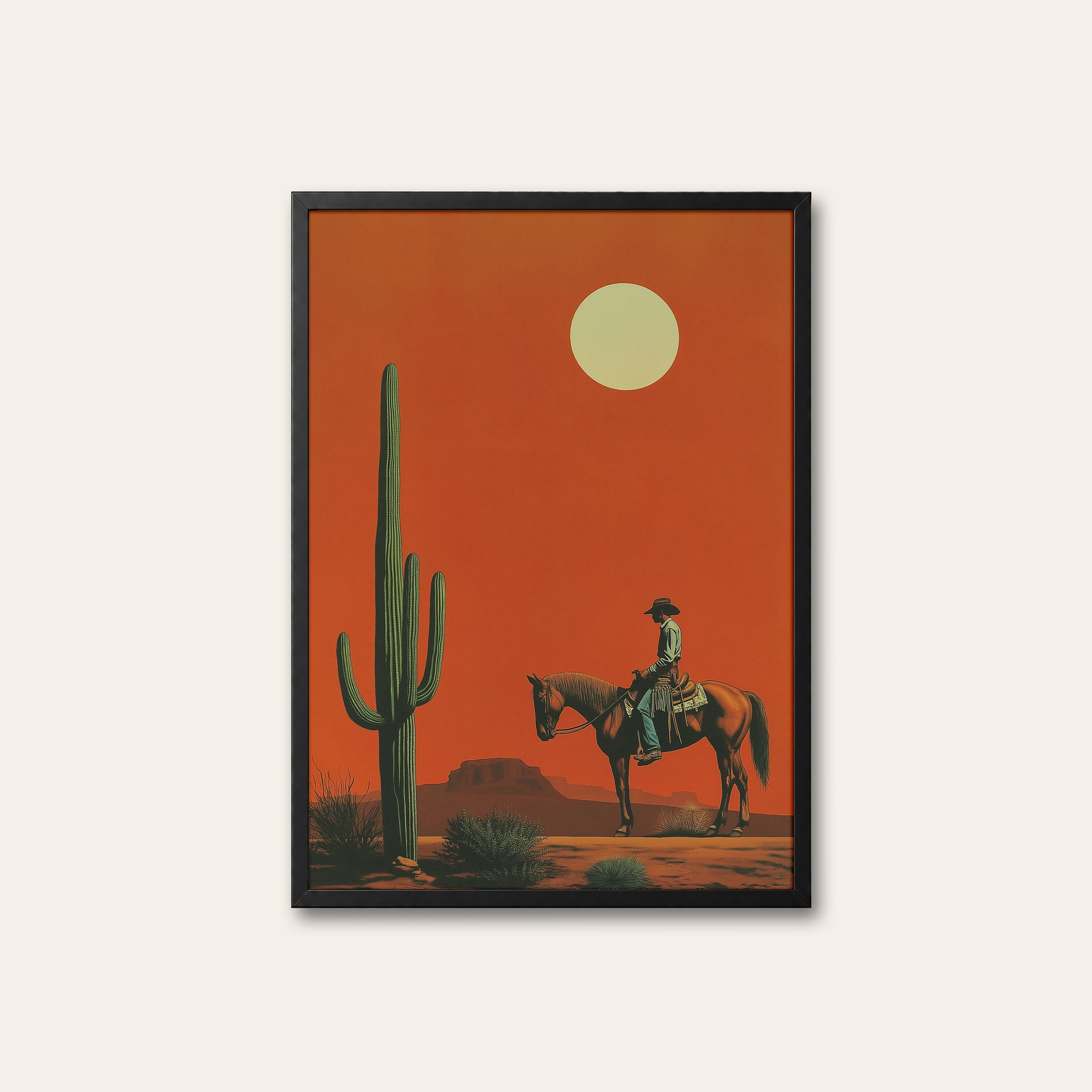 Rust Sky Rider — Desert Print – black frame