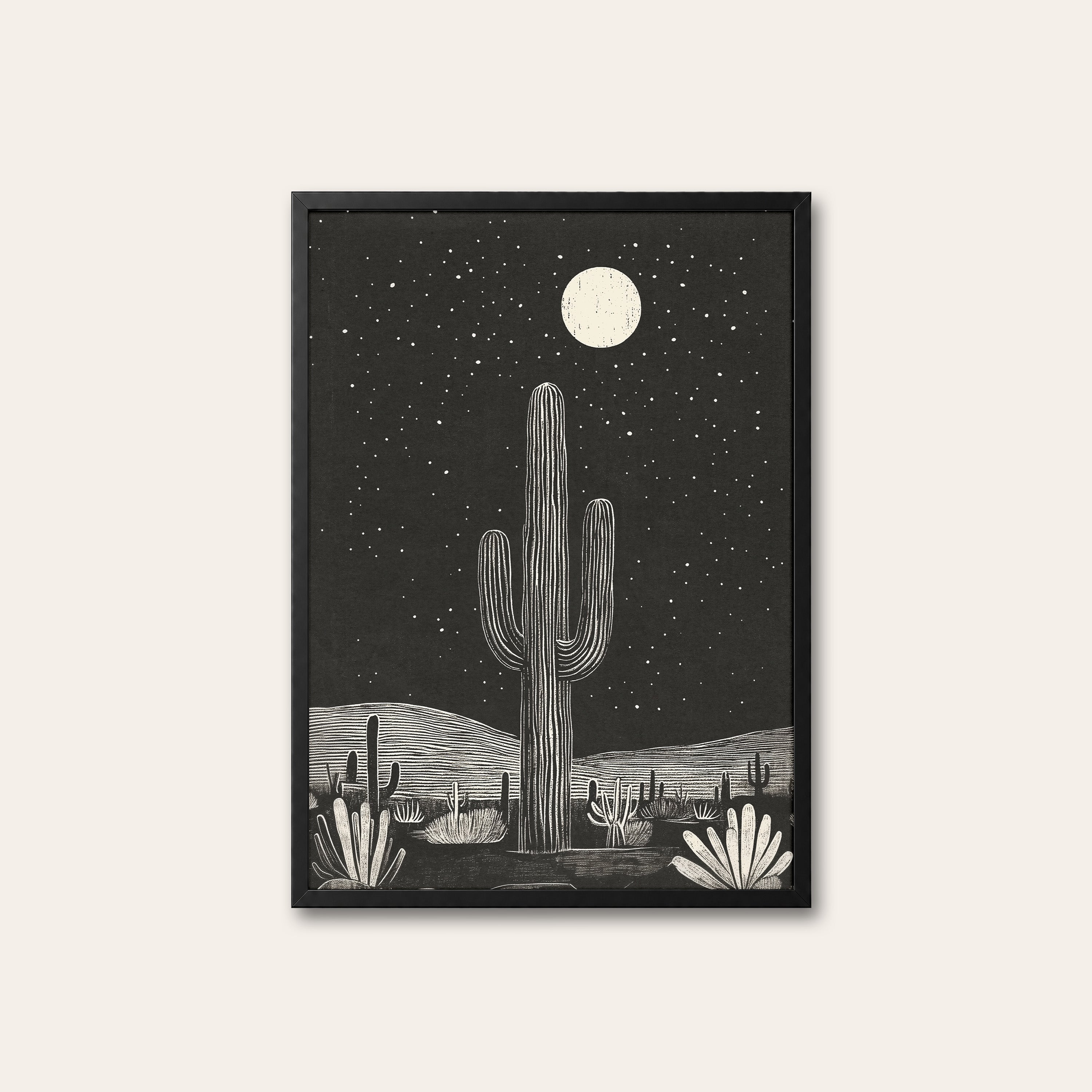 Tumbleweed & Kot — Cowgirl Back Print – black frame