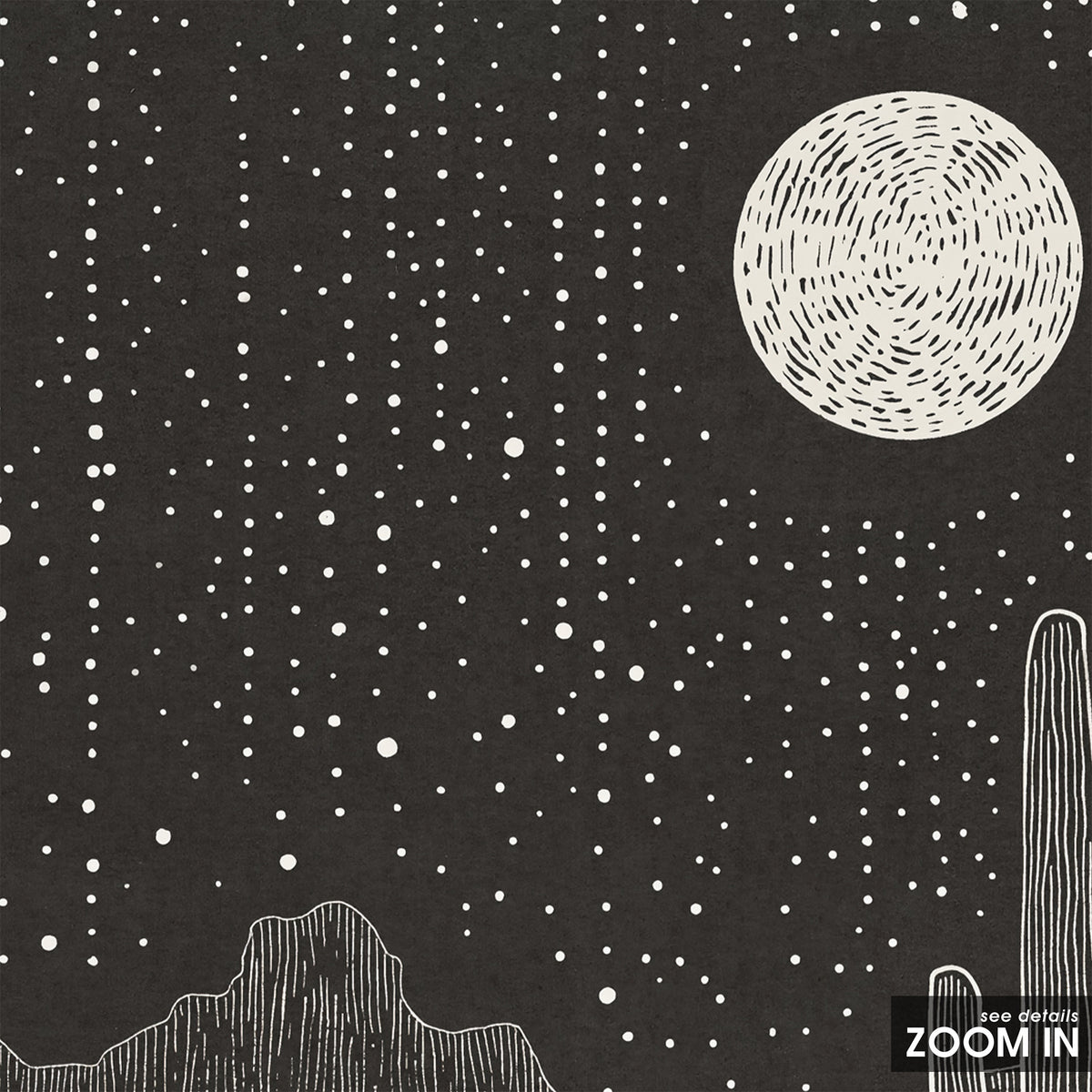 Night Ride - Moonlit Desert Print - artwork detail
