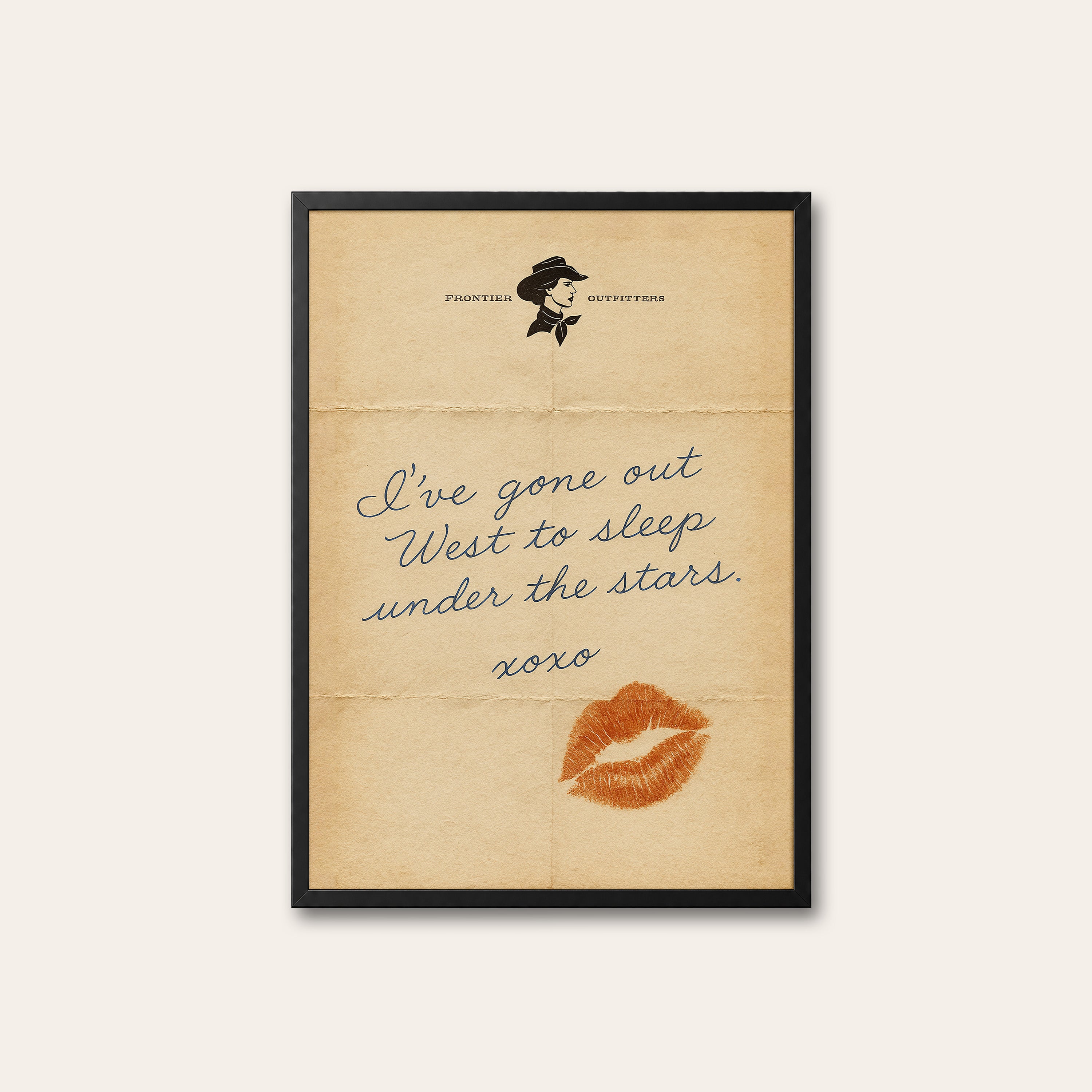 Under the Stars — Kiss Print – black frame
