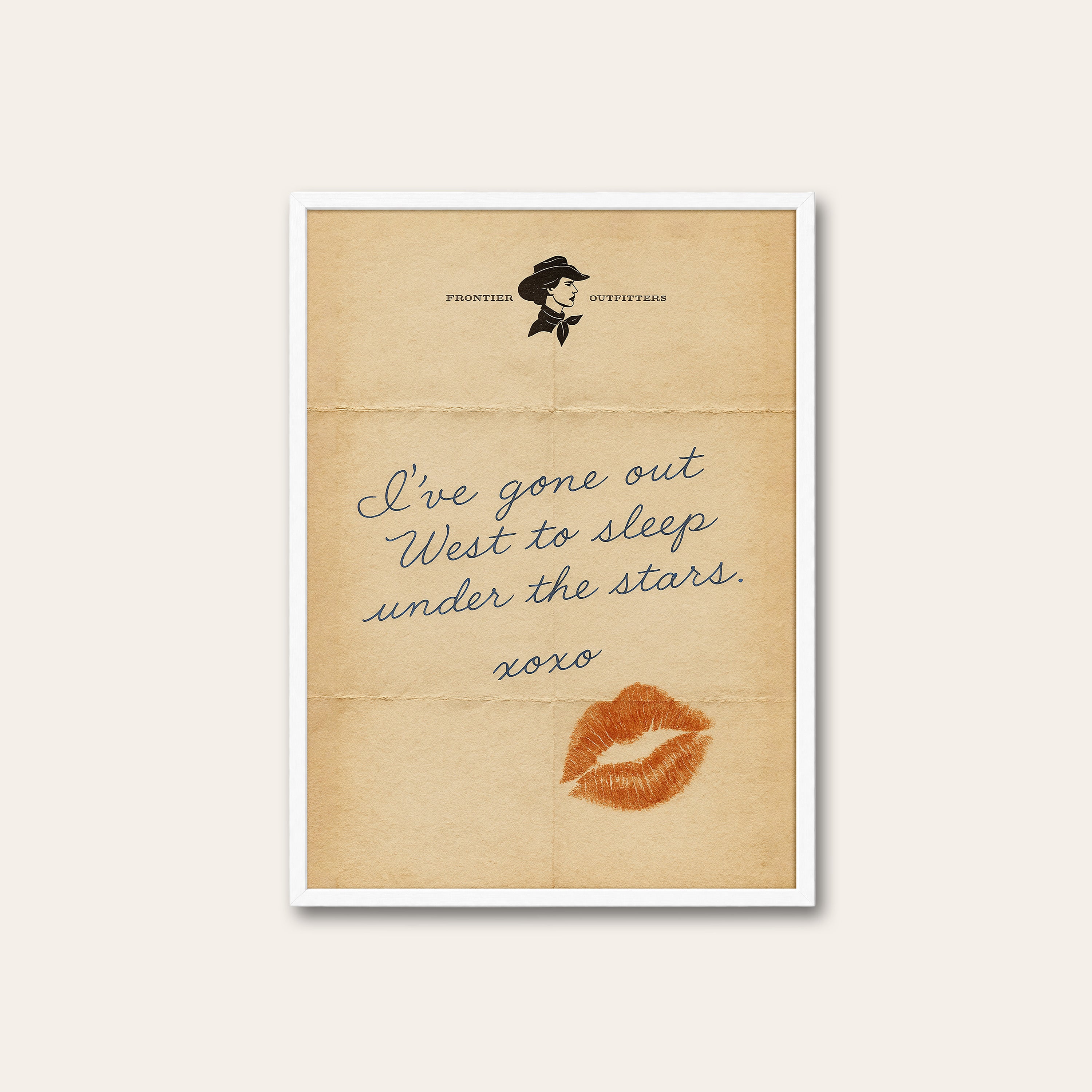Under the Stars — Kiss Print – white frame