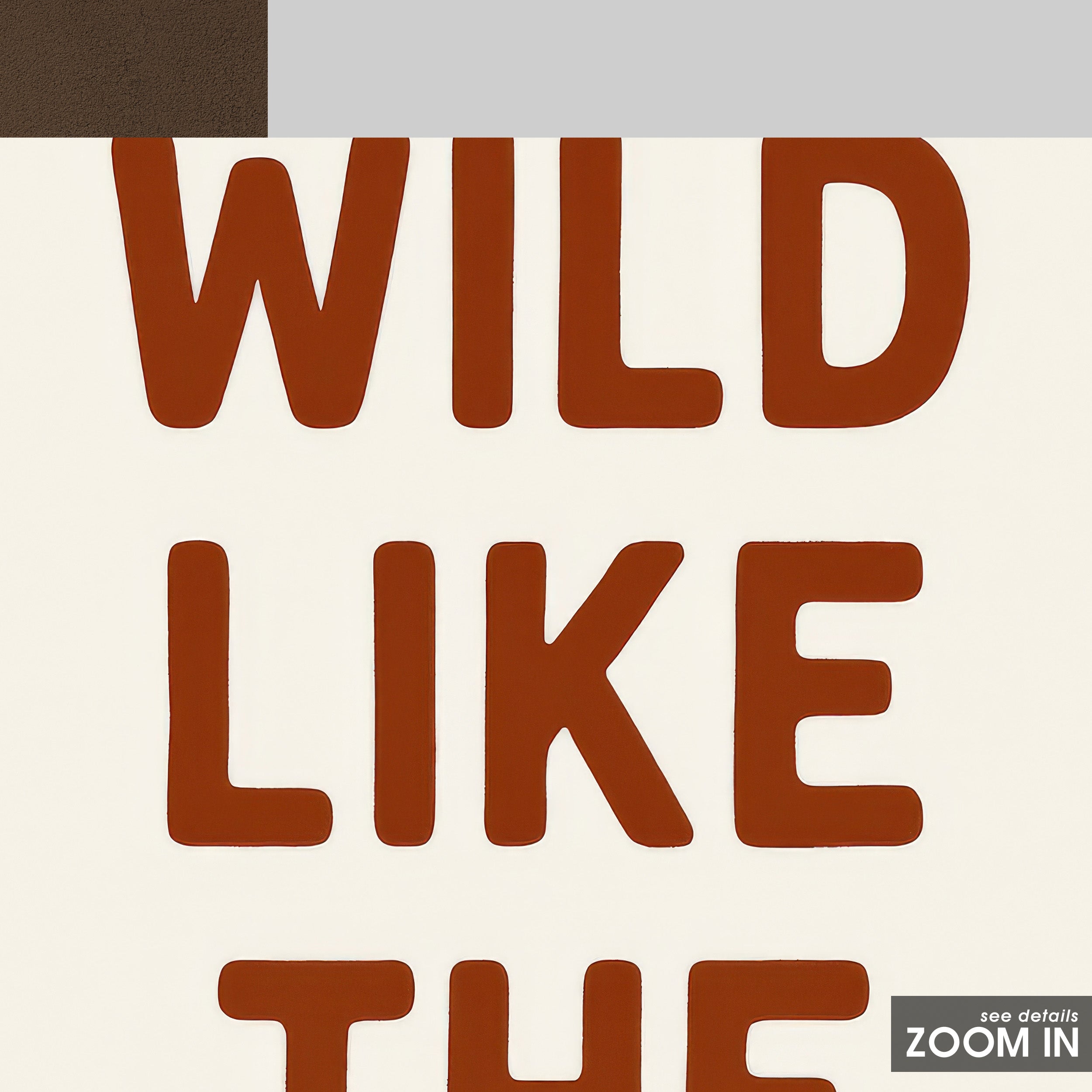 Wild Like the West — Typography Print – in room setting
