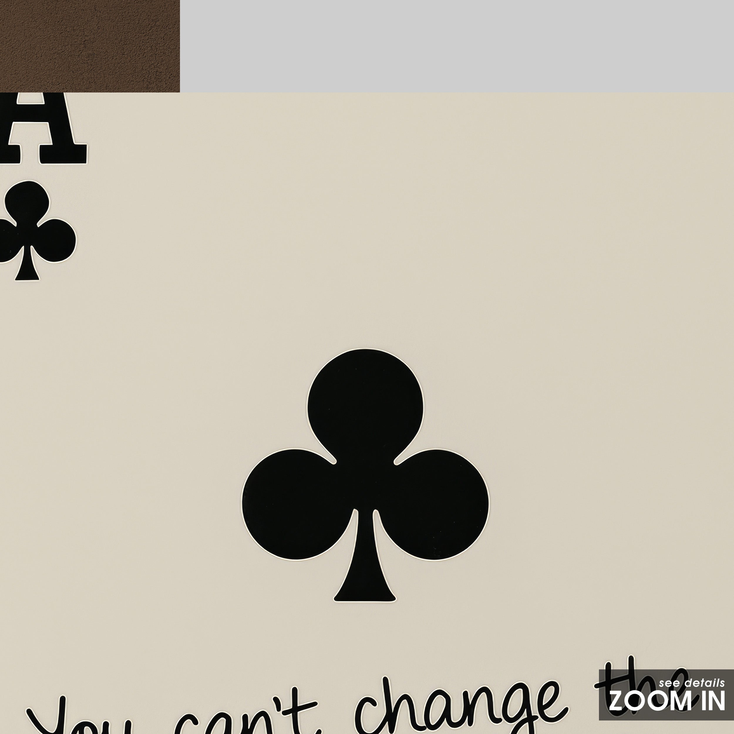 Play the Hand — Ace Card Print – in room setting