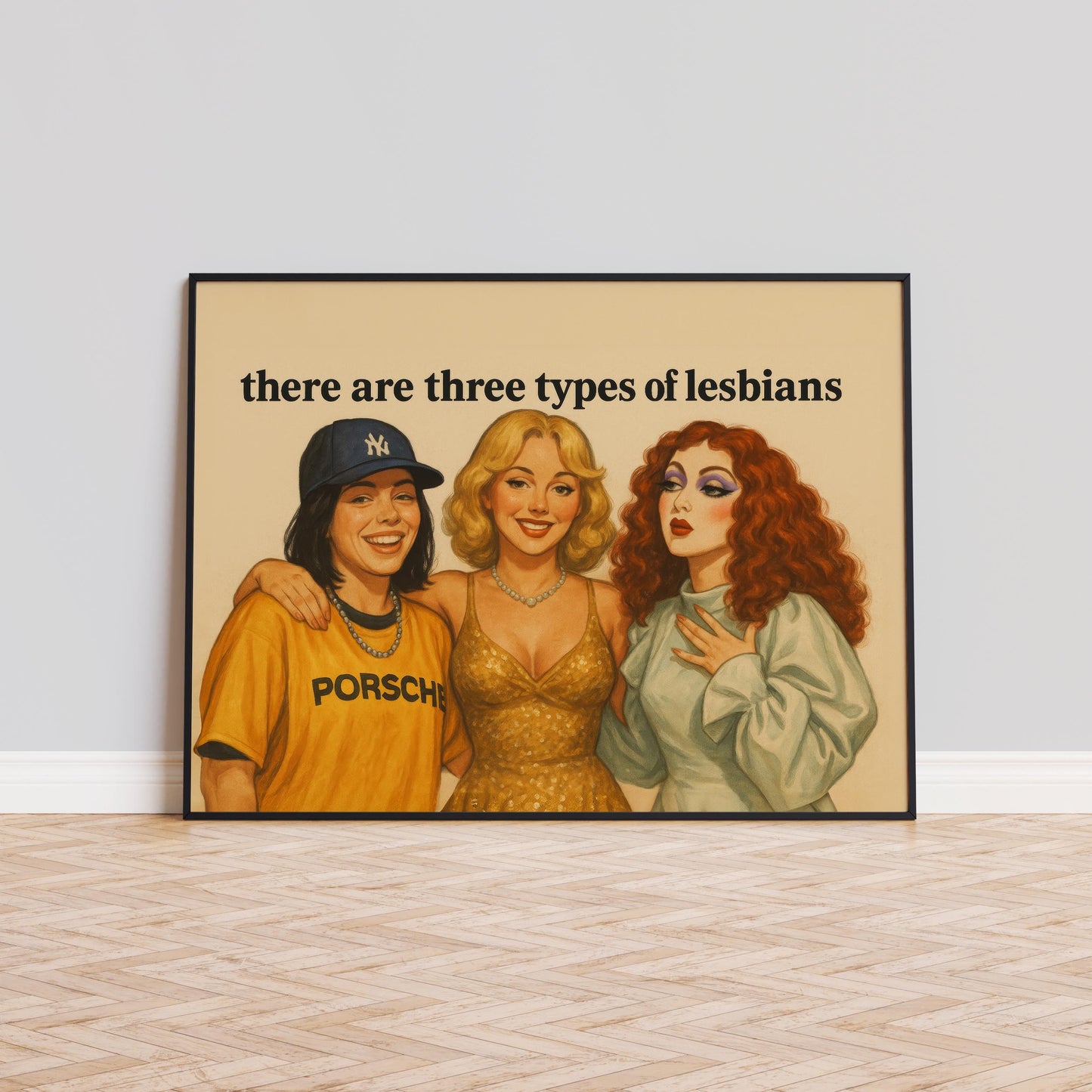 Lesbian Poster – Retro Queer Wall Art With Funny Sapphic Print & Feminist Decor