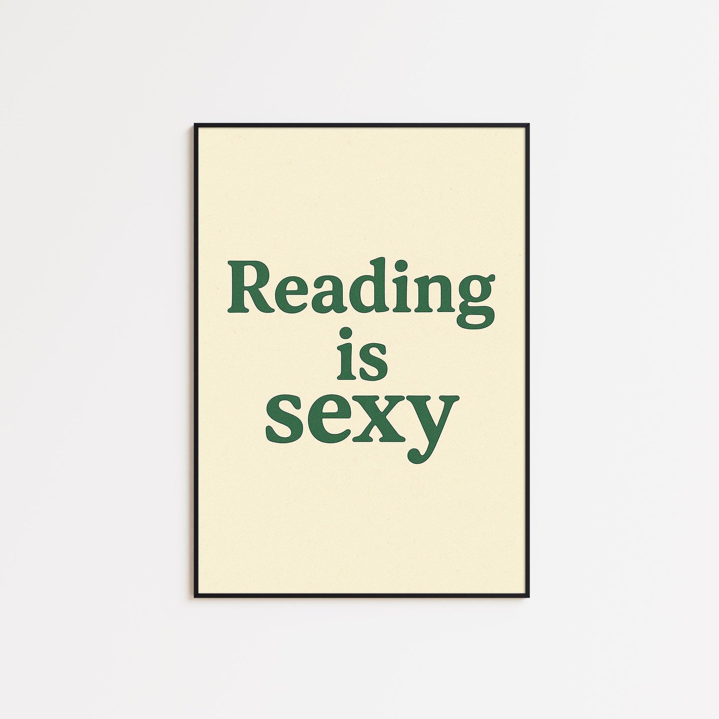 Reading Is Sexy Poster – Minimal Typography Print, Feminine Book Lover Wall Art
