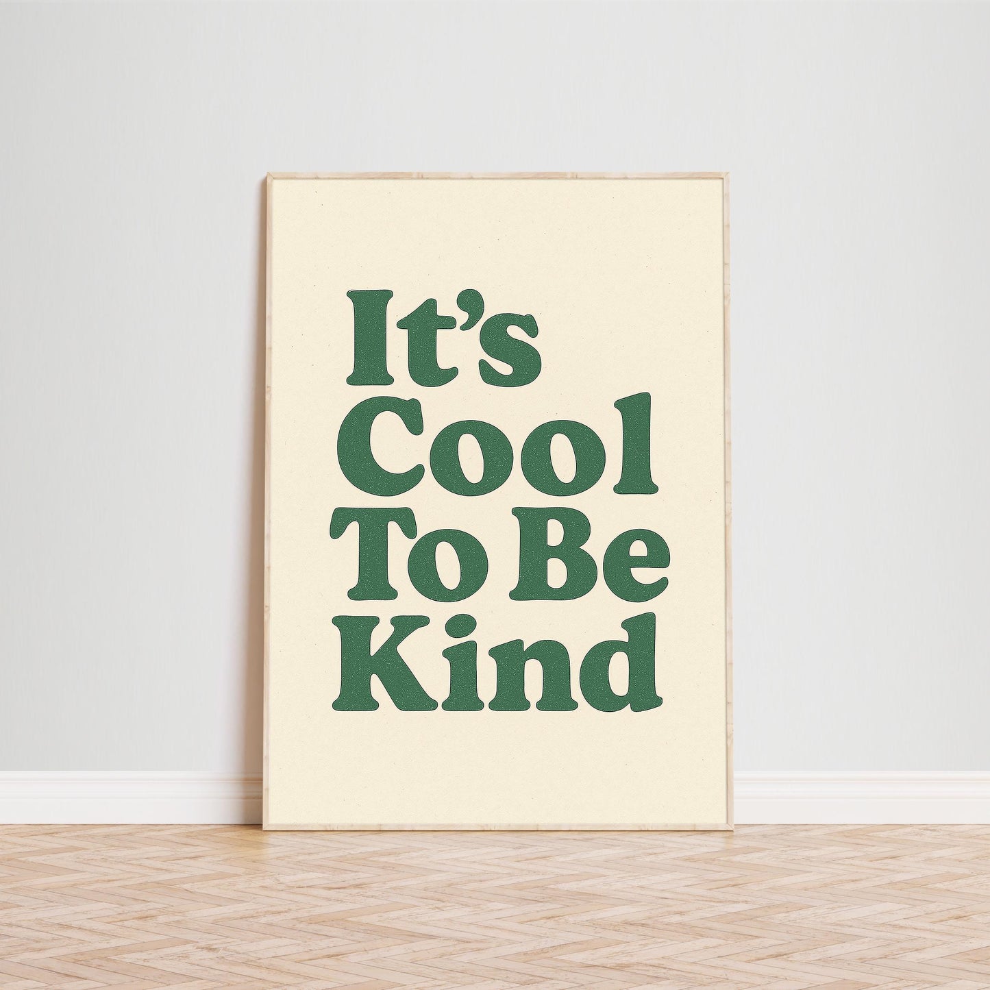 Be Kind Poster – Minimalist Retro Quote Print