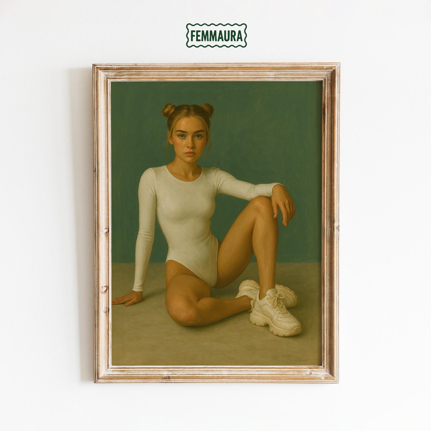 Feminine Portrait Poster – Minimalist Wall Art | Modern Girl Print, Neutral Tone Decor