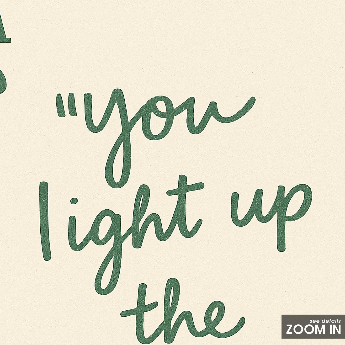 You Light Up The Room Poster – Romantic Minimal Wall Art