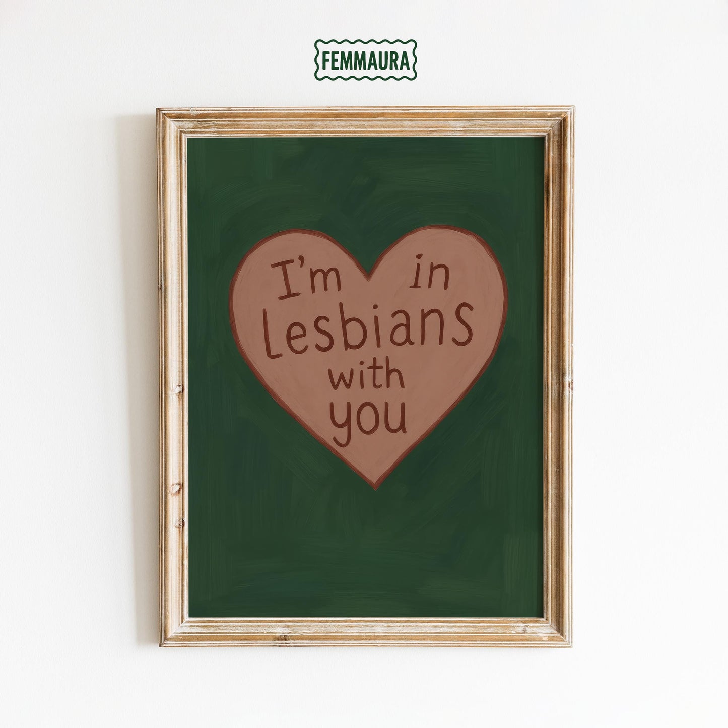 Lesbian Romance Wall Art – Funny Queer Love Poster | Playful Pride Decor