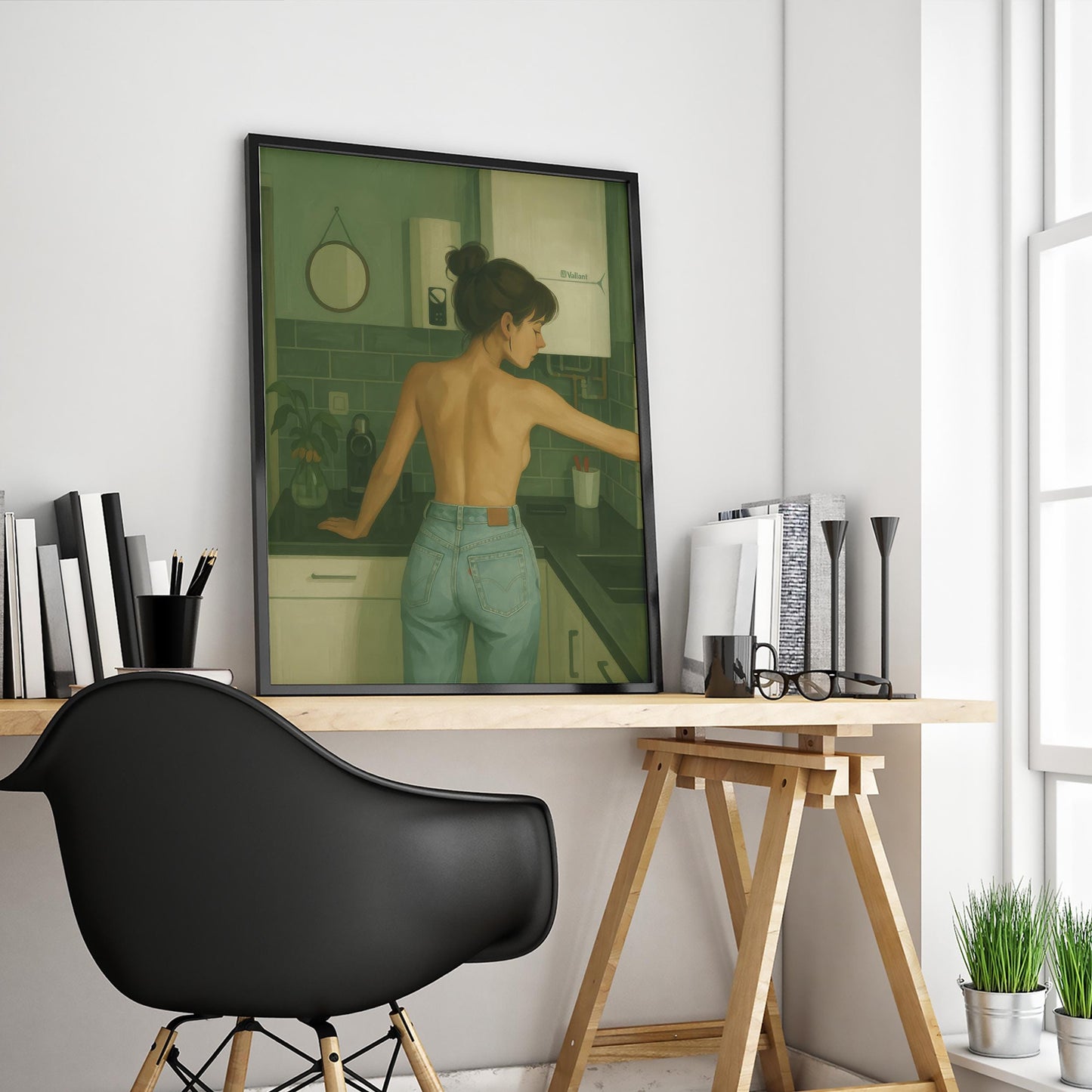 Sensual Kitchen Art – Provocative Wall Poster | Modern Loft Decor Print
