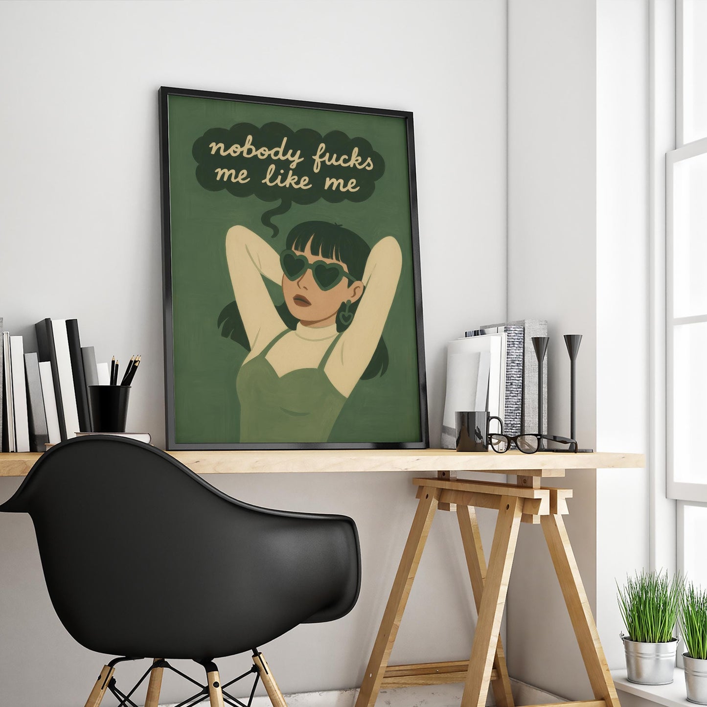 Feminist Self Love Poster – Bold Quote Artwork | Provocative Wall Art Print