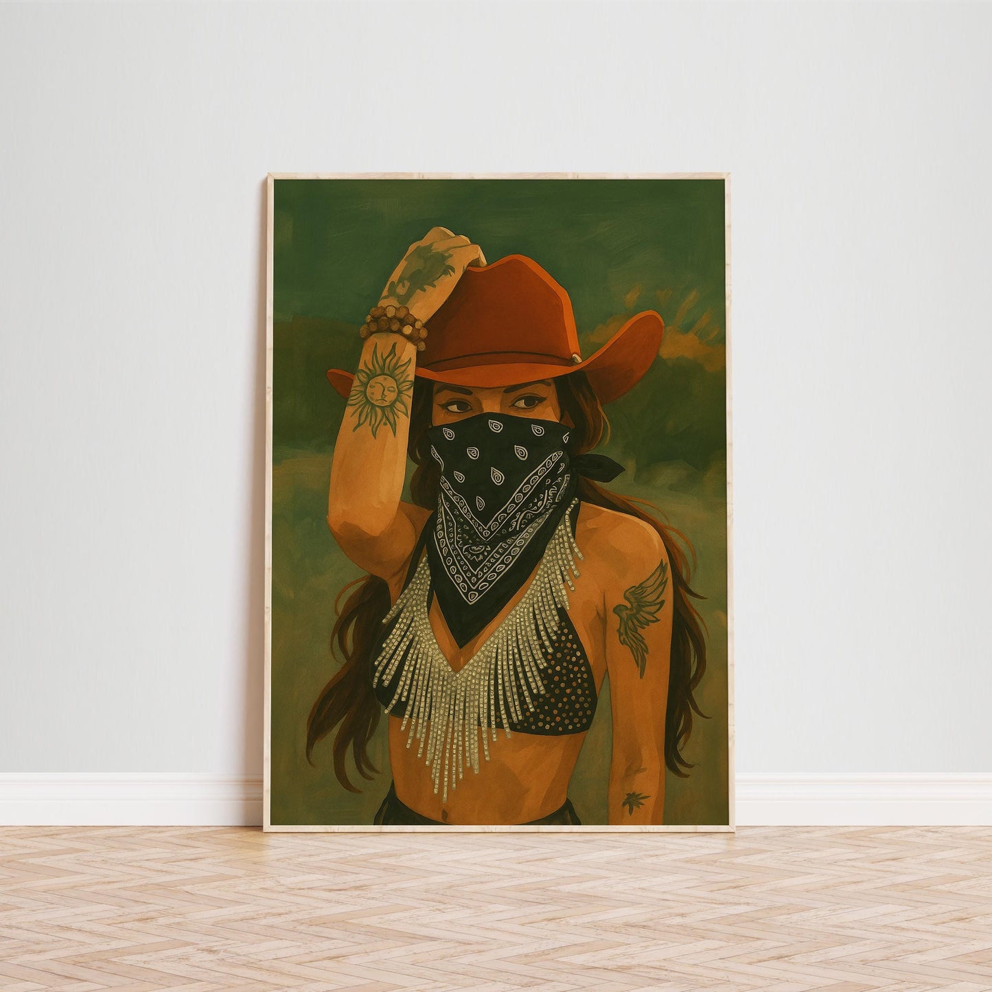 Cowgirl Outlaw Print – Bold Western Boho Art | Fierce Desert Wall Decor