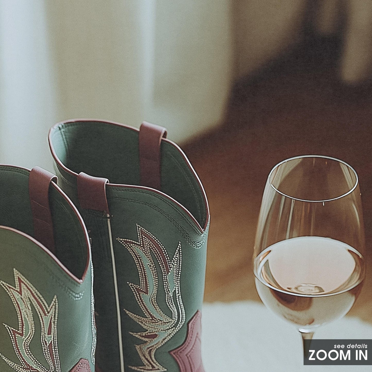 Cowgirl Boots & Wine – Western Feminine Still Life Print