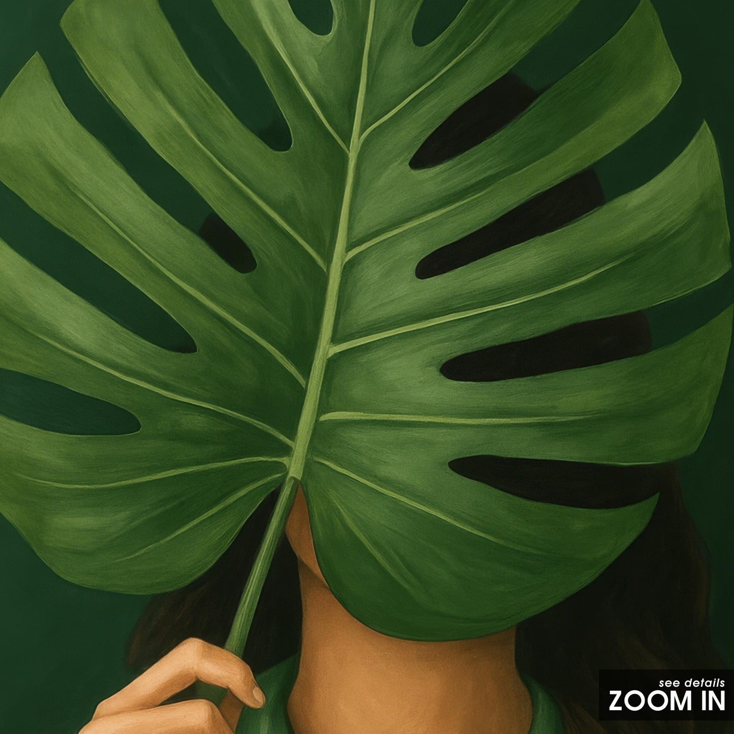 Monstera Leaf Poster – Minimalist Botanical Wall Art | Tropical Leaf Print