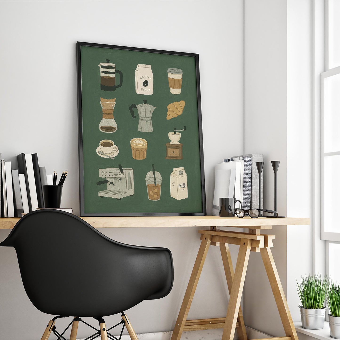 Coffee Lover Poster – Cozy Kitchen Wall Art | Retro Coffee Nook Decor