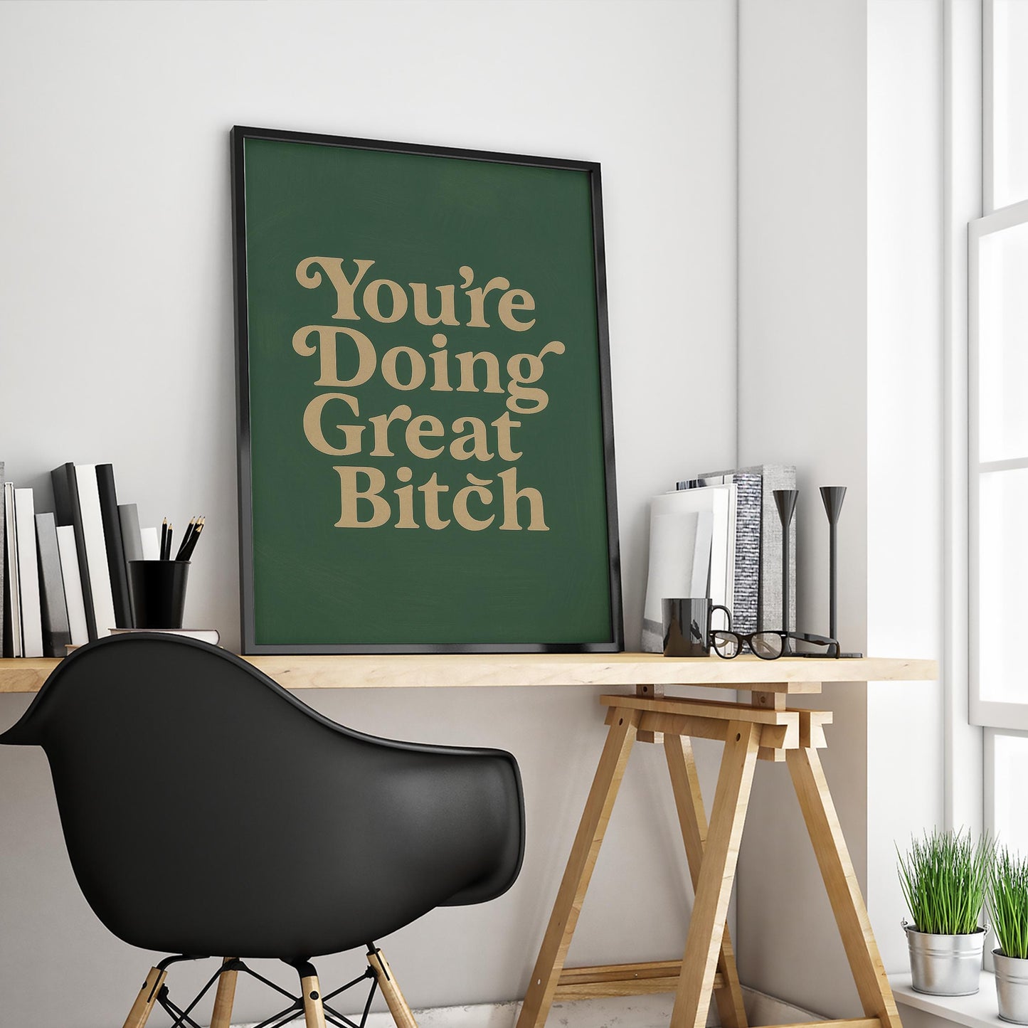 Retro Empowering Poster – Funny Retro Quote With Bold Motivational Art