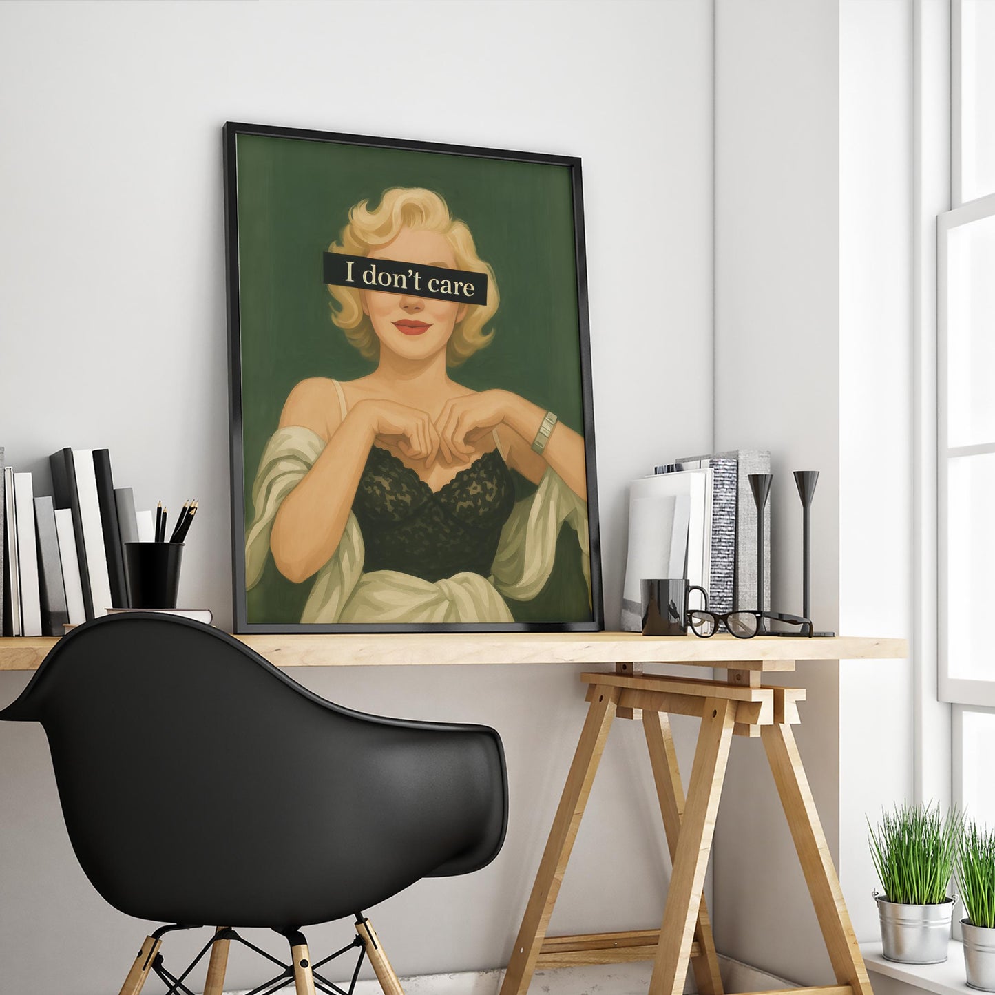 Retro Feminine Wall Art – Bold Attitude Poster With Glamorous Vintage Style