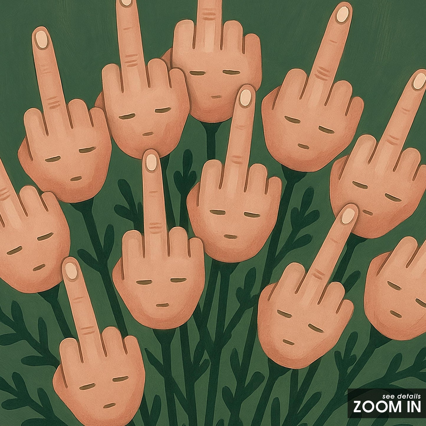 Sarcastic Wall Art – Bold Statement Art | Cheeky Flower Bouquet Poster