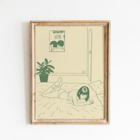 Vivre Sa Vie Poster – Retro French Bedroom Art Print