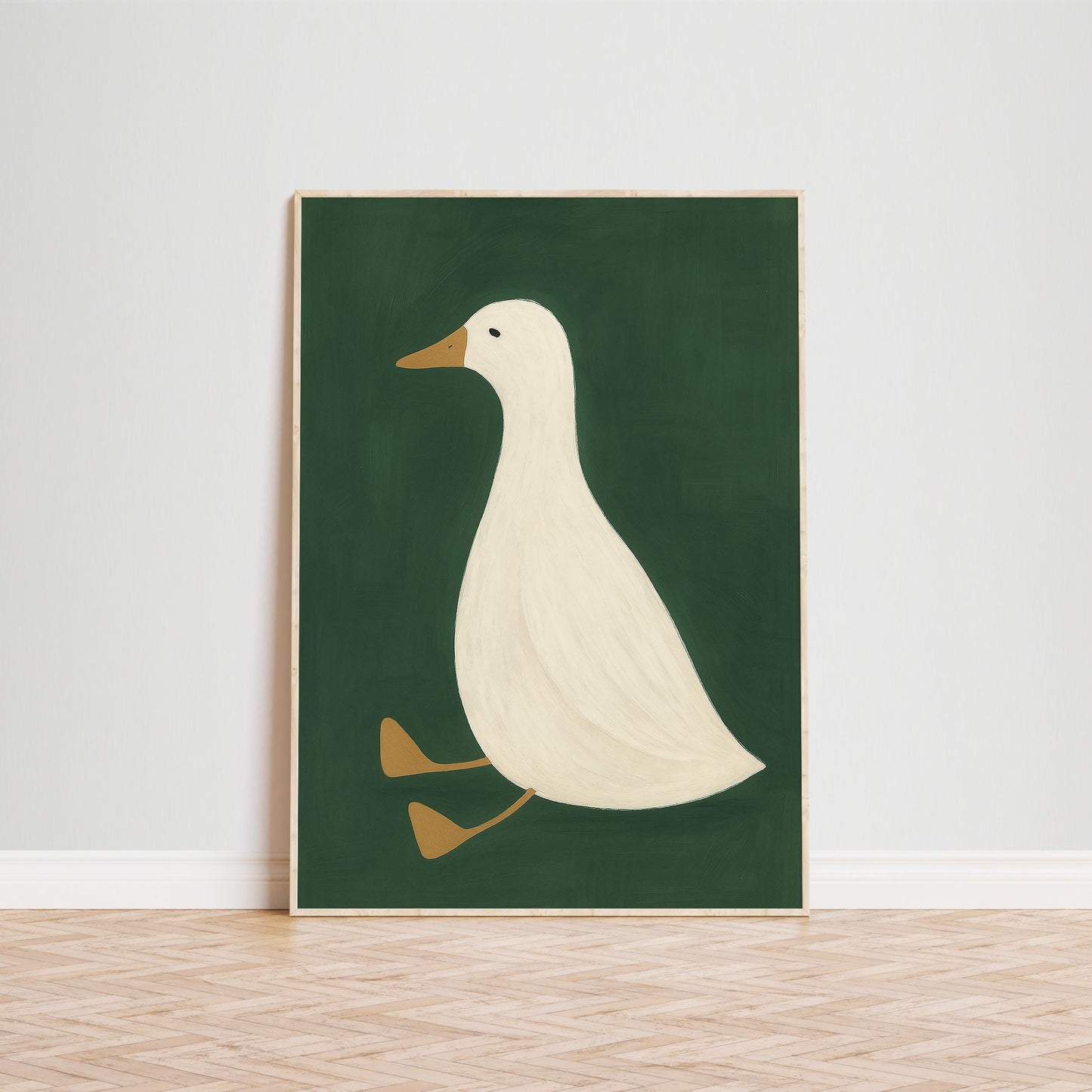 Goose Wall Art – Minimalist Animal Poster | Cozy Farmhouse Decor Print