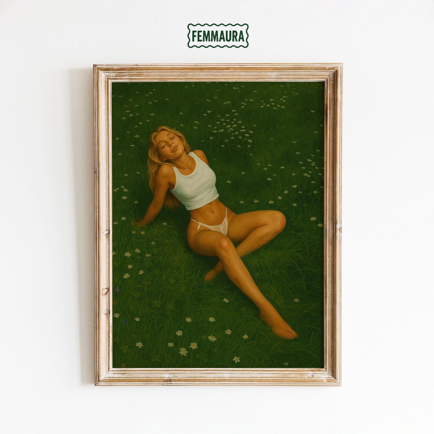 Boho Summer Poster – Vintage Wall Art Featuring Meadow Girl Print & Wildflowers