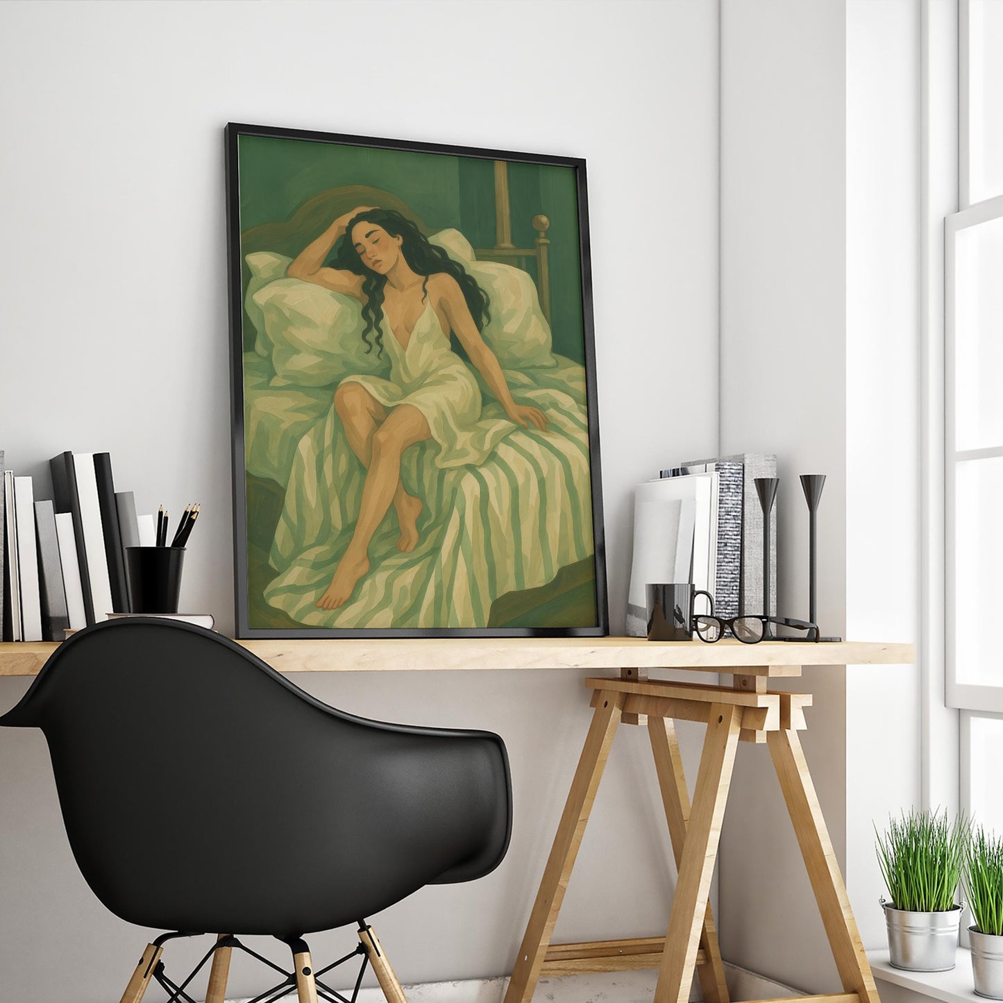 Gothic Academia Poster – Romantic Wall Print with Feminine Moody Bedroom Art