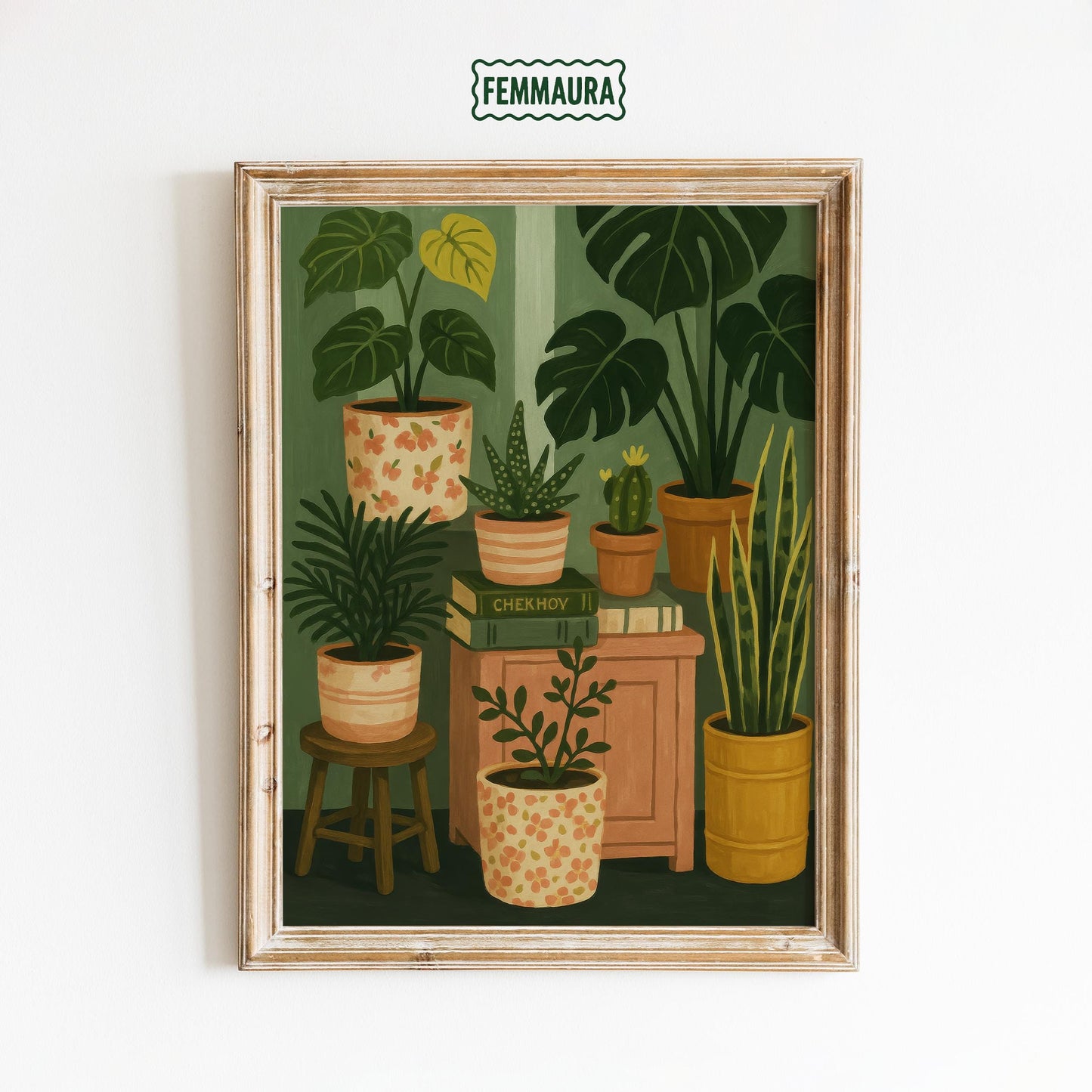 Indoor Plants Poster – Cozy Botanical Wall Art | Green Plant Decor Print