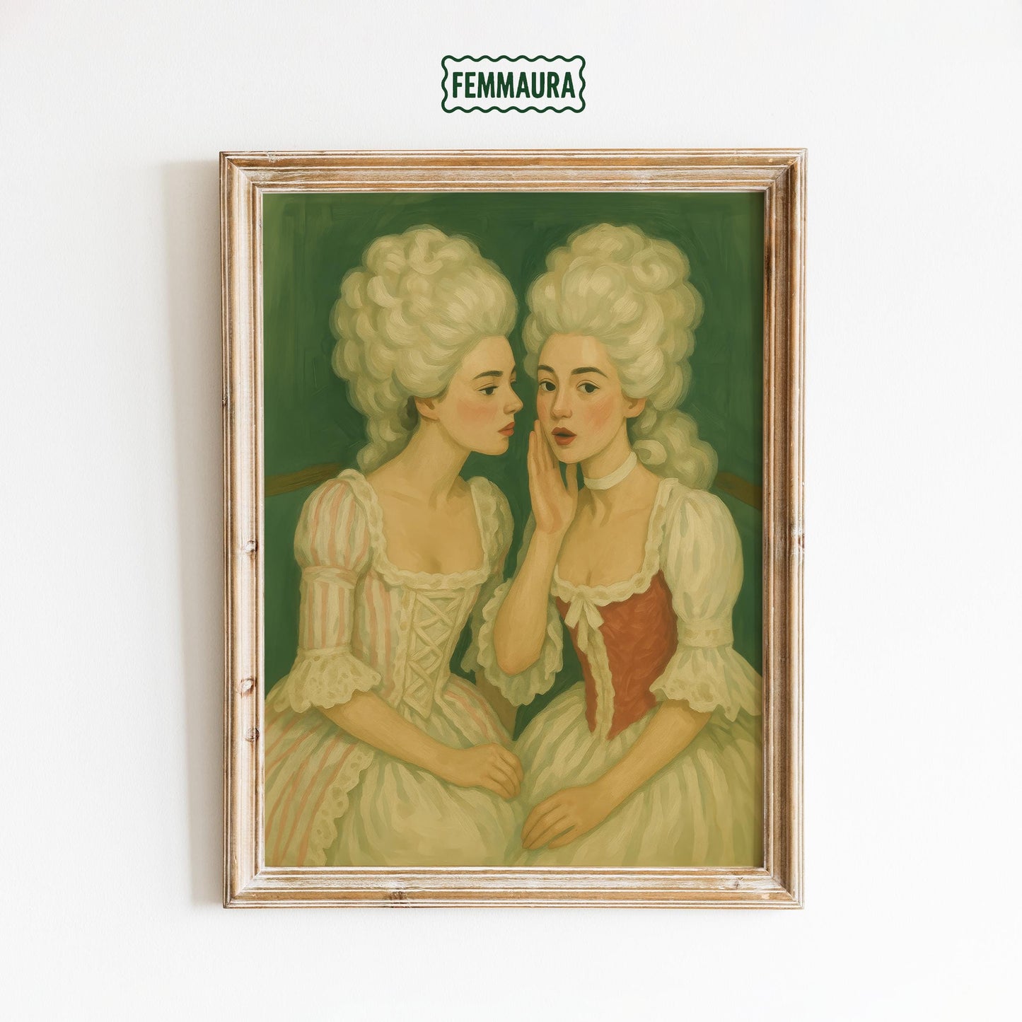 Queer Vintage Wall Art – Rococo Sapphic Art Print on FSC Certified Paper