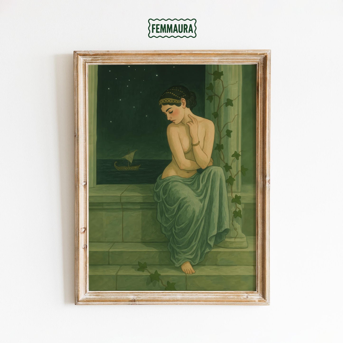 Greek Goddess Art Print – Ancient Myth Inspired Romantic Wall Poster