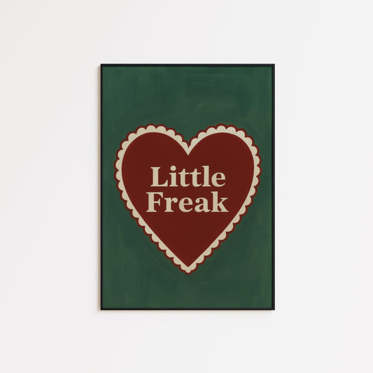 Retro Heart Poster – Vintage Wall Art With Bold Typography Print