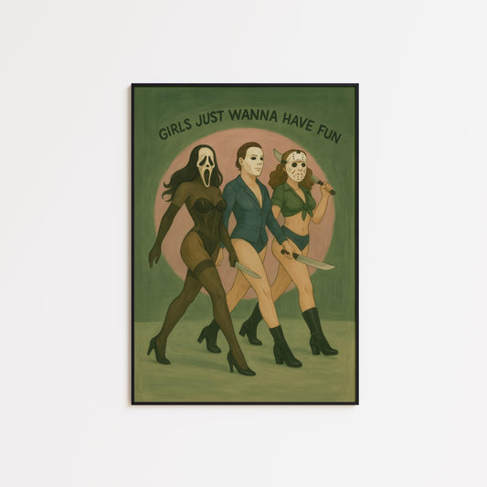 Sexy Horror Icons Poster – Feminist Wall Art Featuring Empowered Women Print