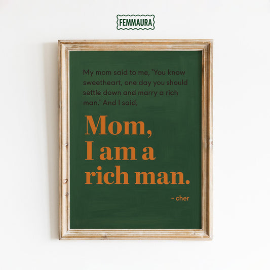 Feminist Wall Art – Motivational Quote Poster Featuring Cher’s Bold Typography