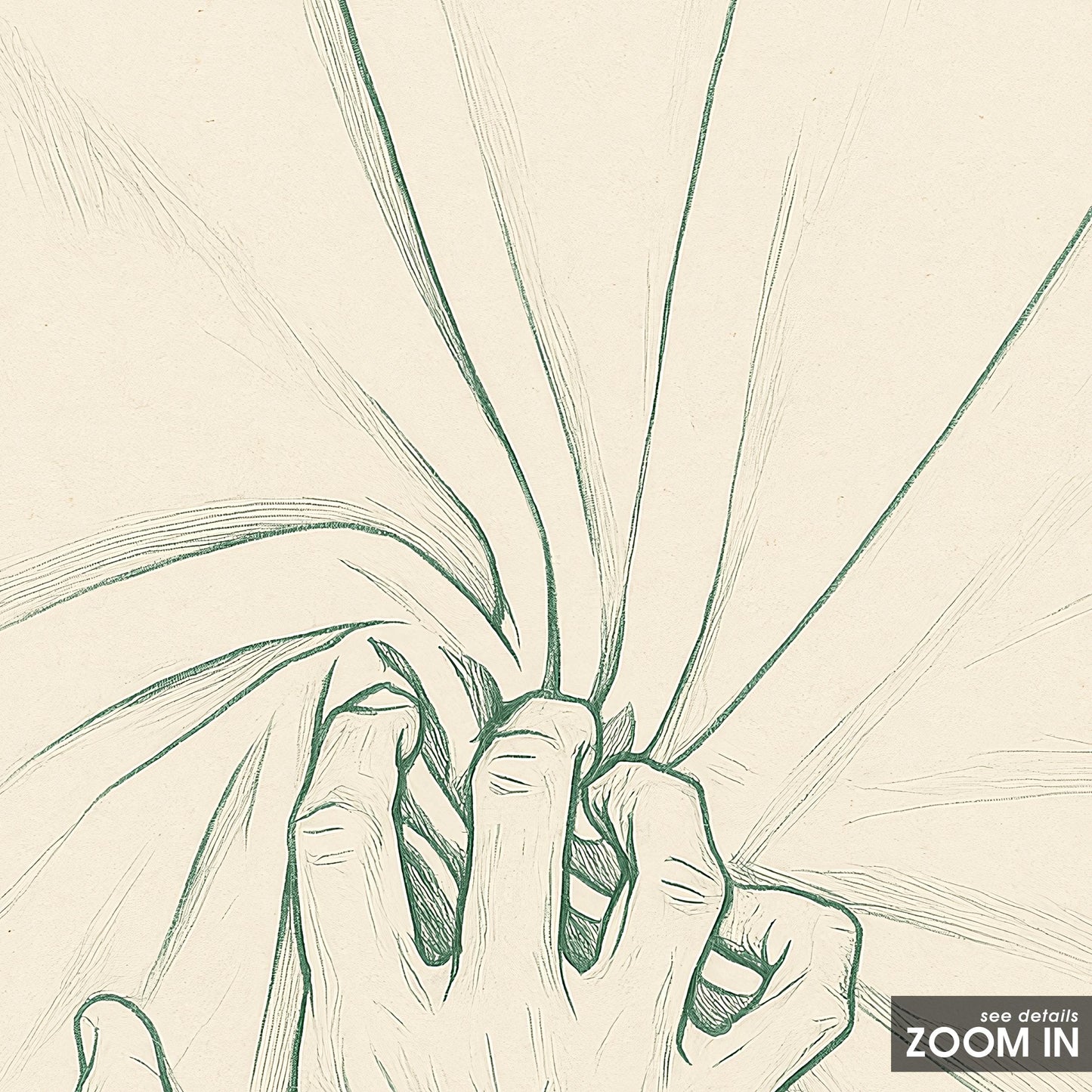 Hand in Sheets Poster – Minimal Sensual Line Art Print
