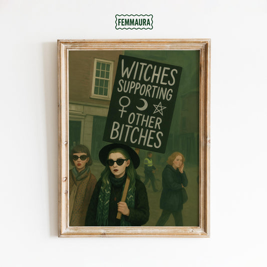 Feminist Wall Print – Witches Poster With Bold Protest Art & Empowering Decor