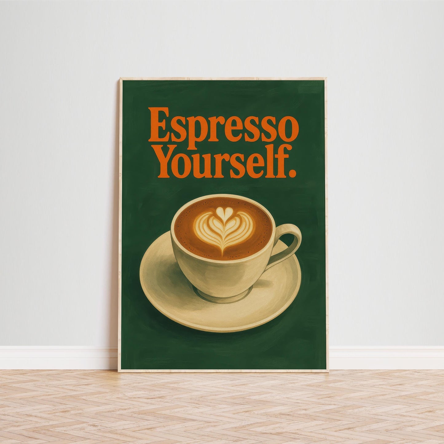 Espresso Coffee Poster – Funny Kitchen Wall Art | Retro Coffee Decor Print