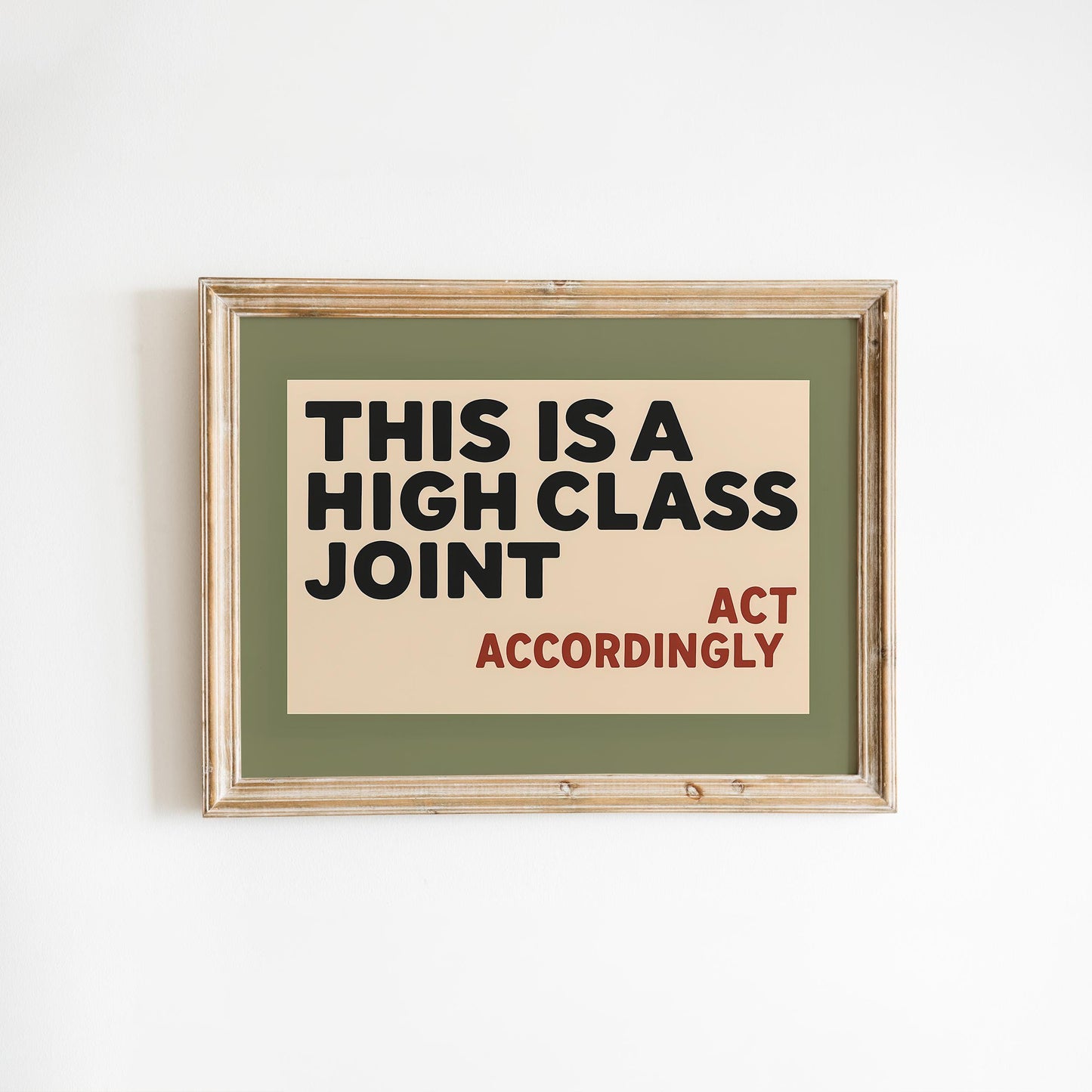 Funny Typography Poster – Minimal Wall Art With Bold Quote Print & Sarcastic Home Decor