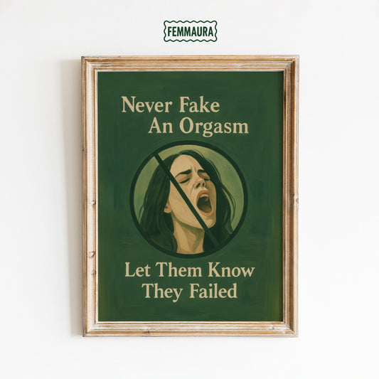Feminist Quote Poster – Bold Green Empowerment Wall Art With Vintage Feminist Design