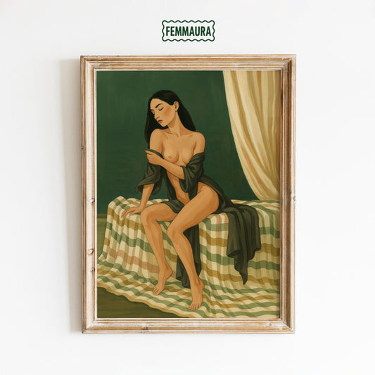 Sensual Nude Woman Poster – Vintage Feminine Art Print | Elegant Timeless Decor